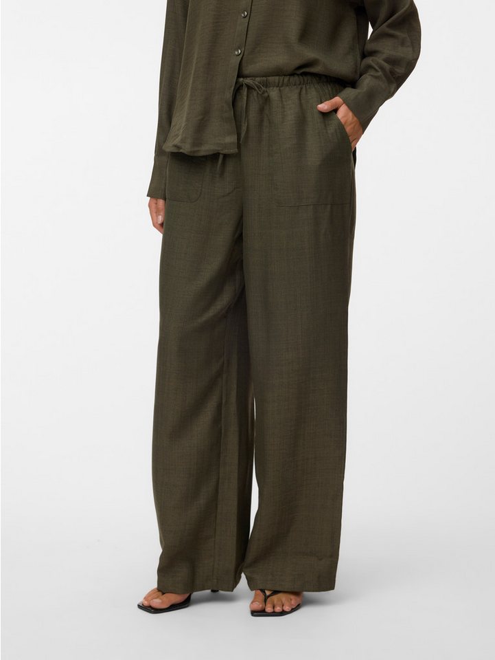 Vero Moda Schlupfhose VMMELANEY HW LOOSE PANT WVN GA NOOS Kunstfaser, loose fit