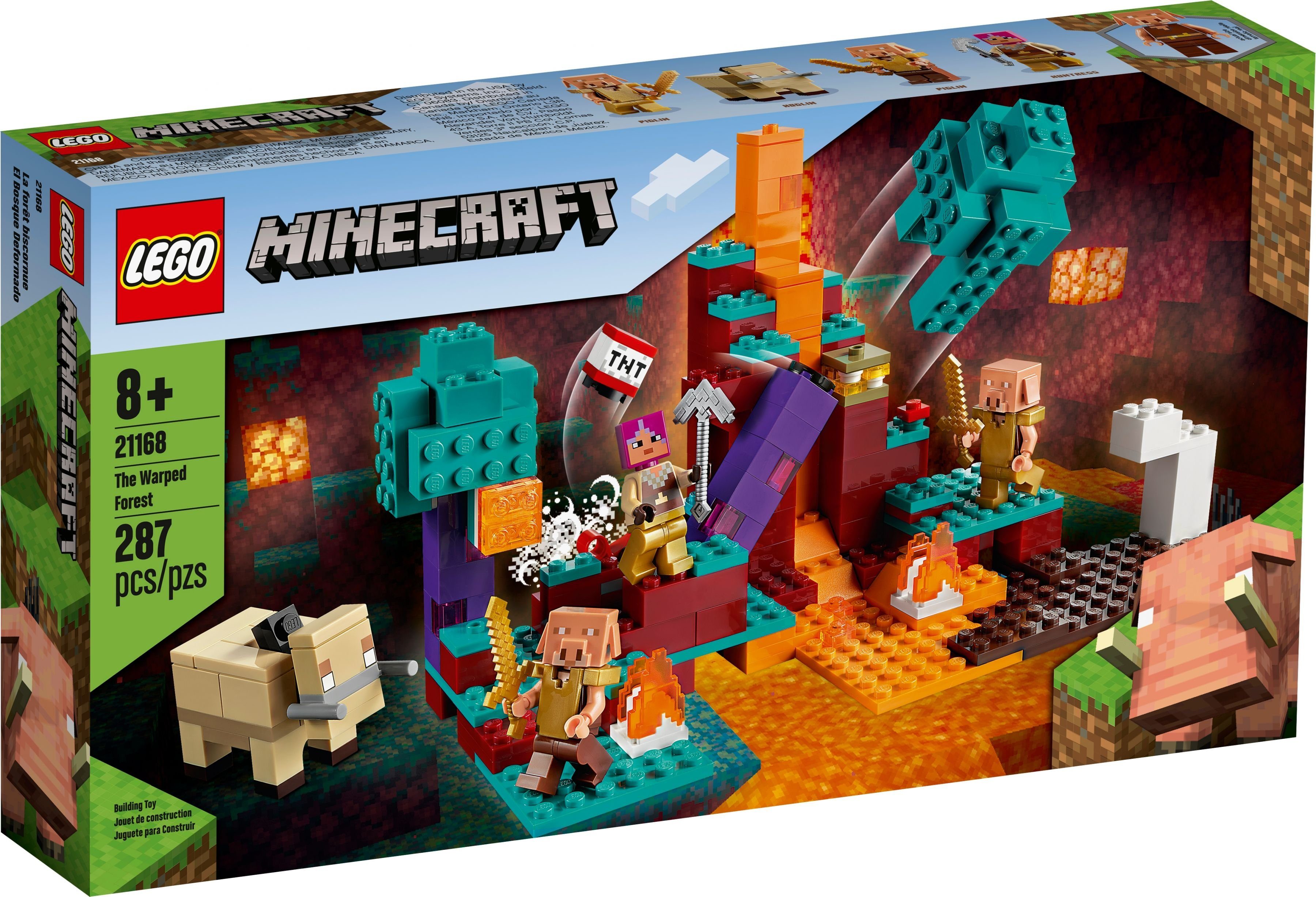 LEGO® Konstruktionsspielsteine LEGO® Minecraft™ - Der Wirrwald, (Set, 287 St)