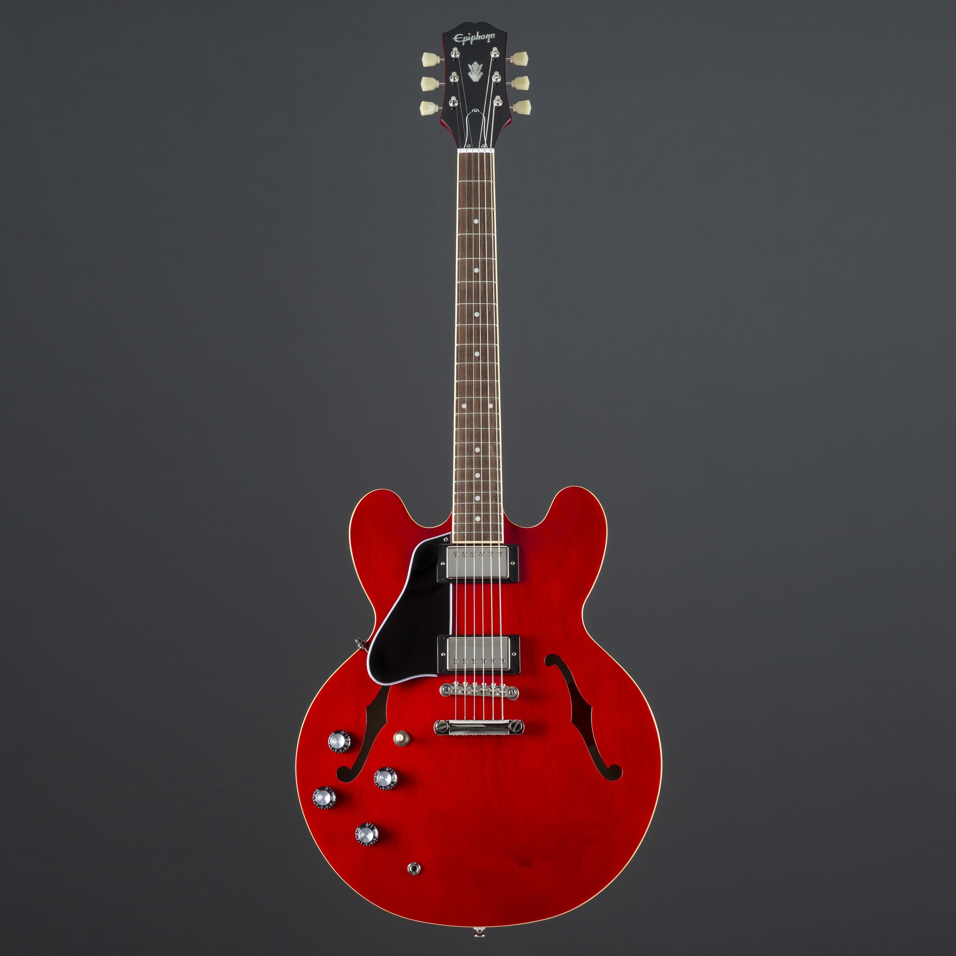 Epiphone Halbakustik-Gitarre, Halb-Akustik Gitarren, Lefthand, Inspired by Gibson ES-335 Lefthand Cherry - Halbakustik Gitarre für