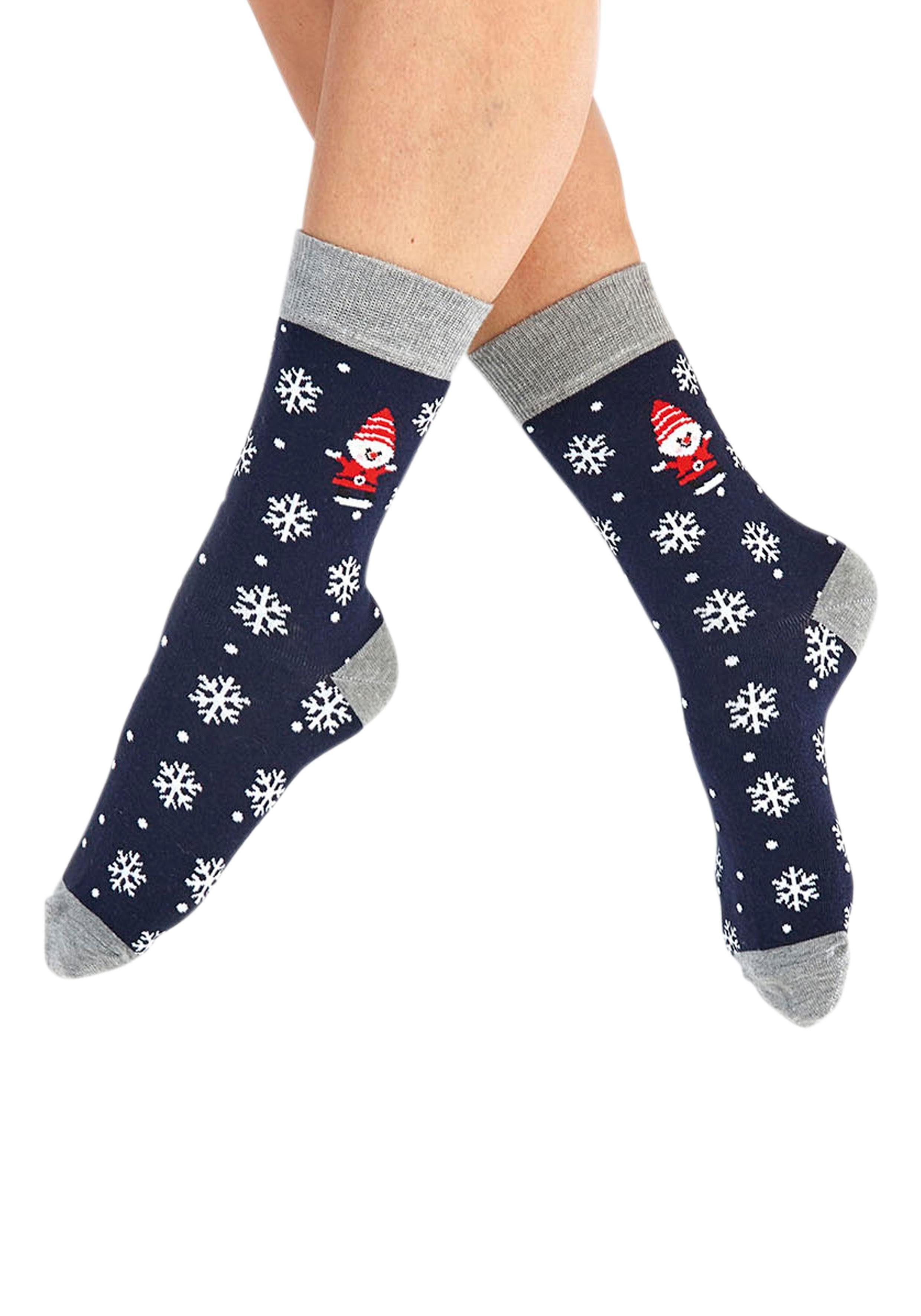 H.I.S Socken (Packung, 3-Paar) mit Weihnachts-Design