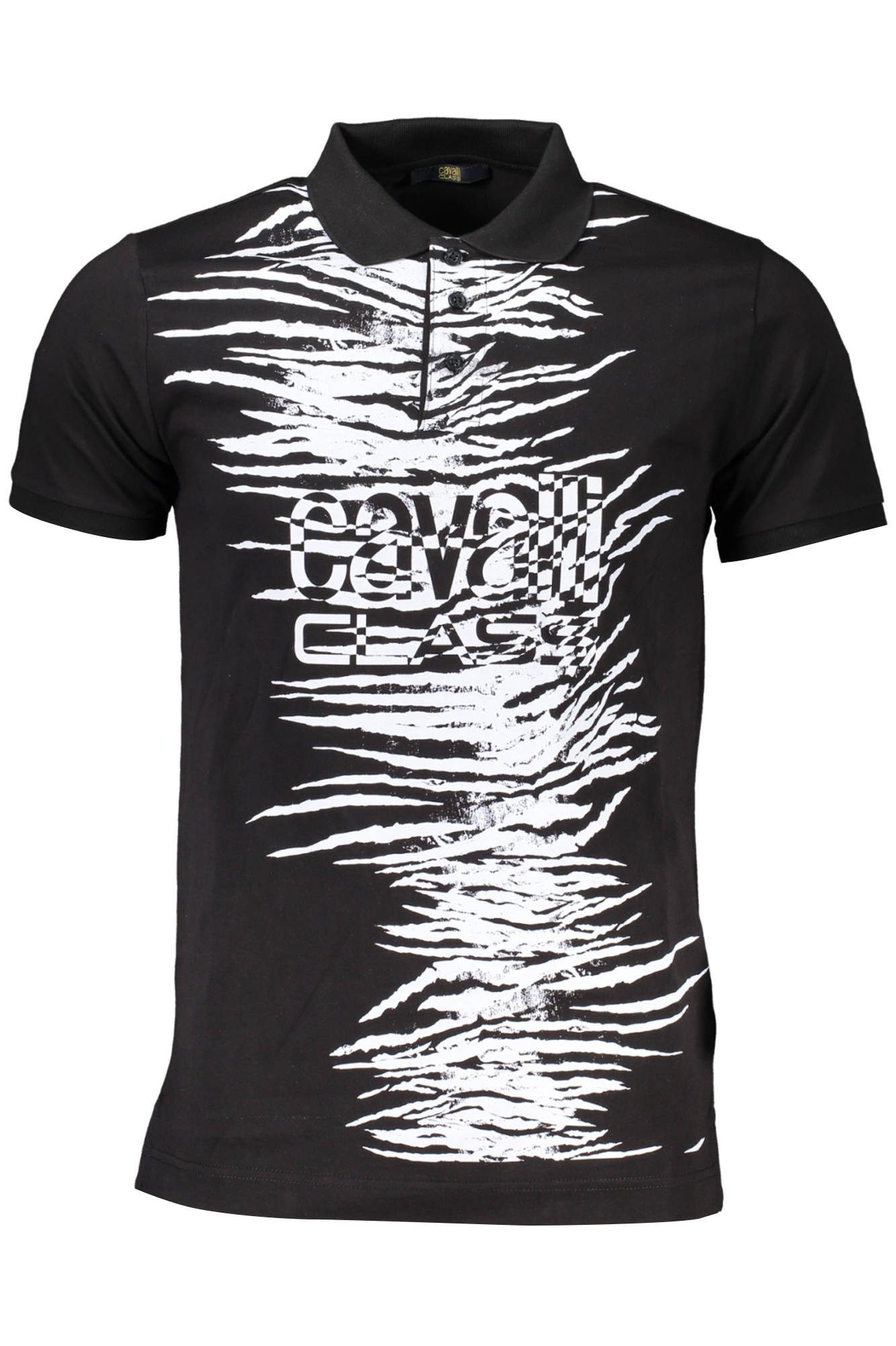 Cavalli Class Poloshirt Stilvolles schwarzes Herren günstig online kaufen