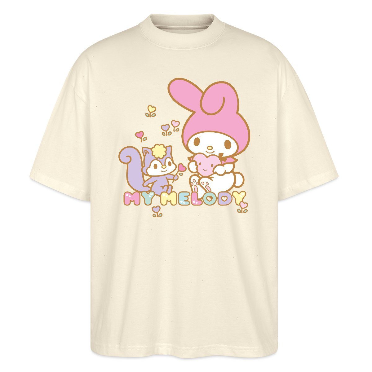 T-Shirt My Melody Pflückt Mit Risu Herzblümchen Oversize Unisex T-Shirt