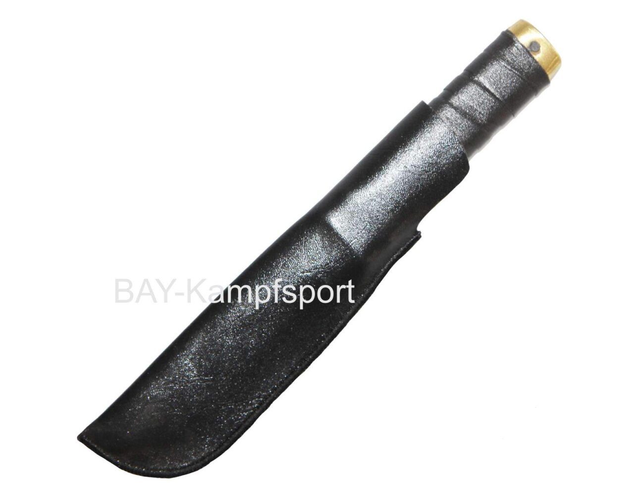 BAY-Sports Trainingshilfe Aluminiummesser mit Scheide Halster Trainings Messer Aluminium 28 cm, Aluminiummesser mit Scheide stumpf ca. 28 cm Mit umwicketem Griff