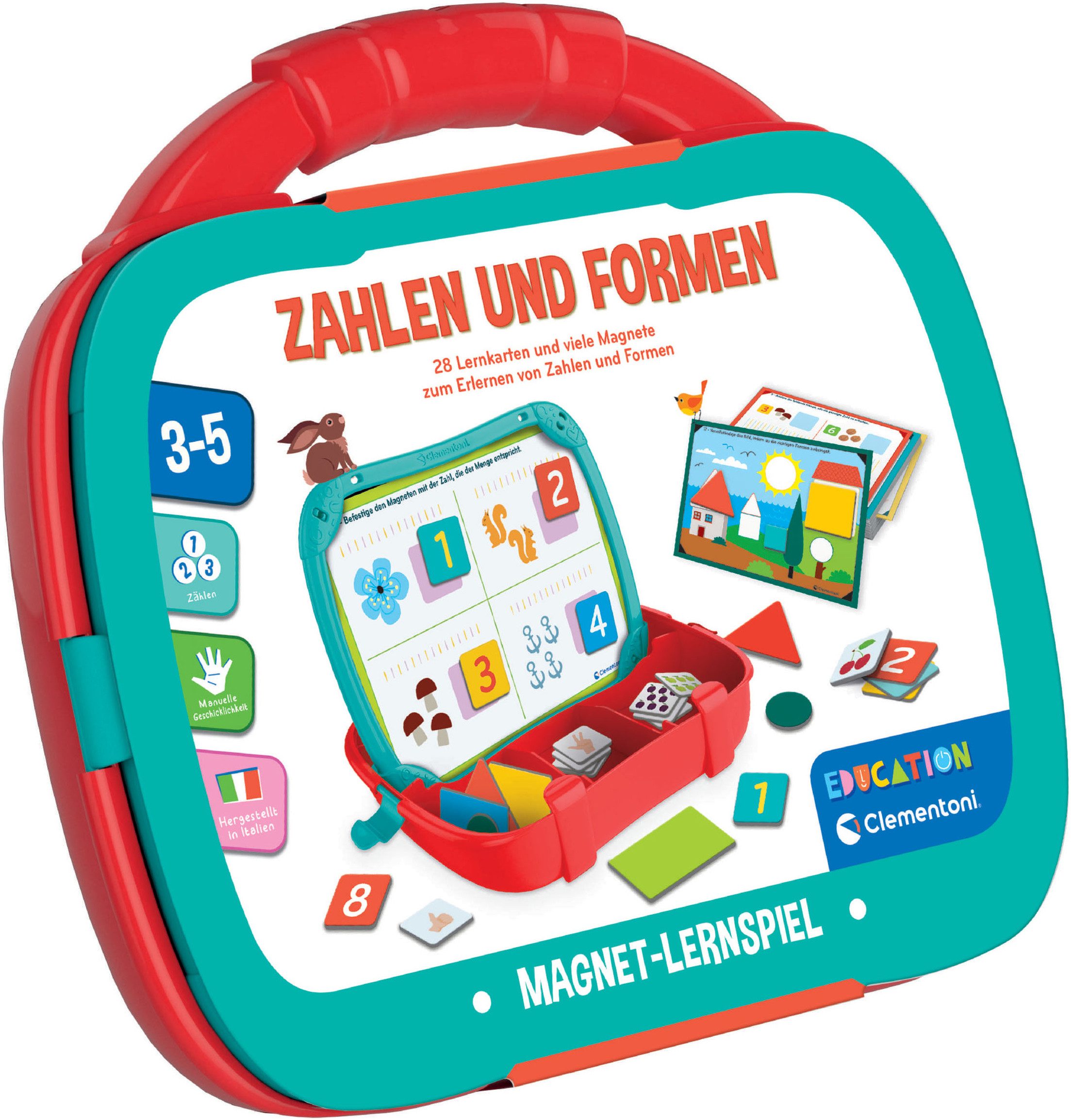 Clementoni® Lernspielzeug Lernbox - Zahlen und Formen, Made in Europe