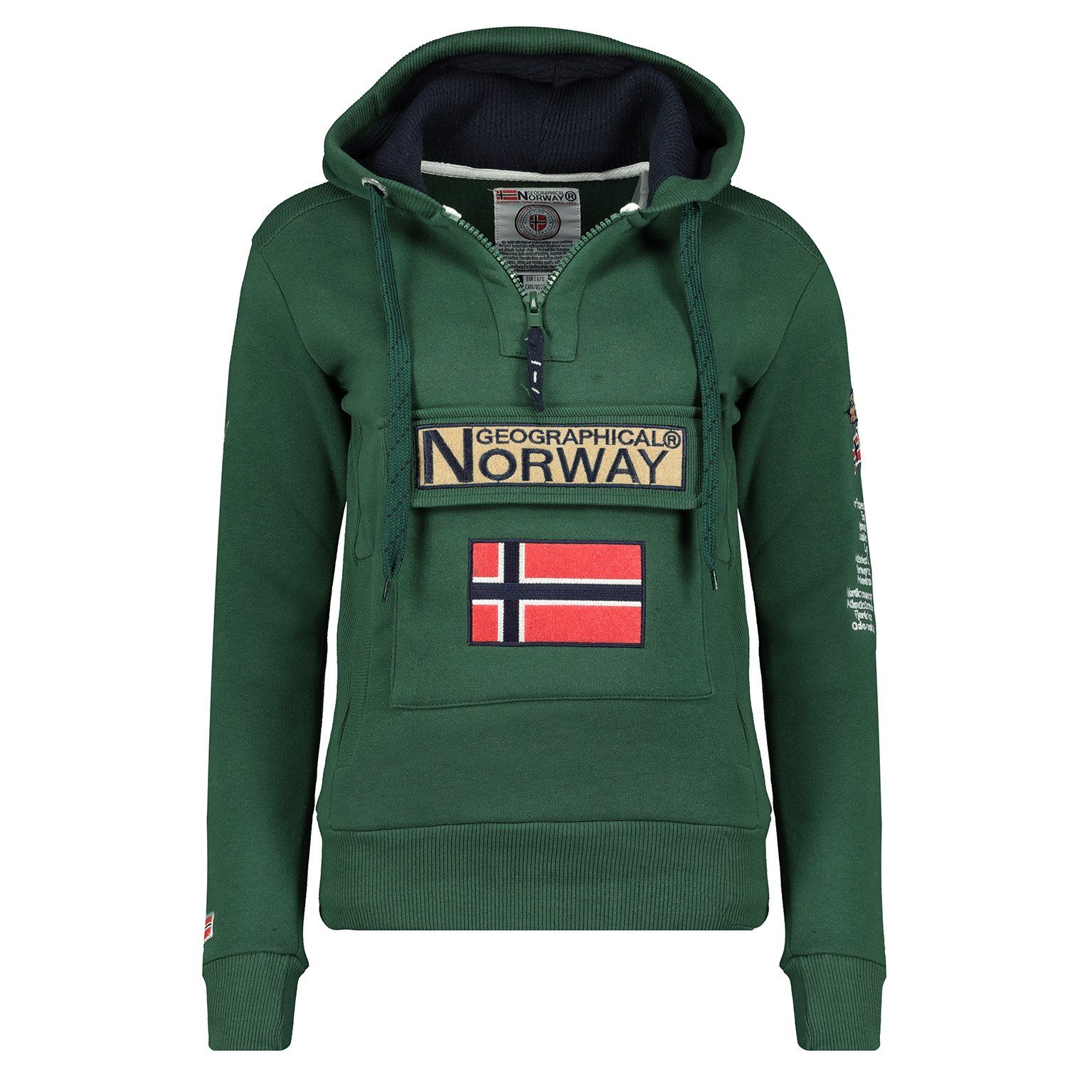 Geographical Norway Kapuzenpullover Gymclass by leyoley mit großer Bauchtasche und warmer Kapuze