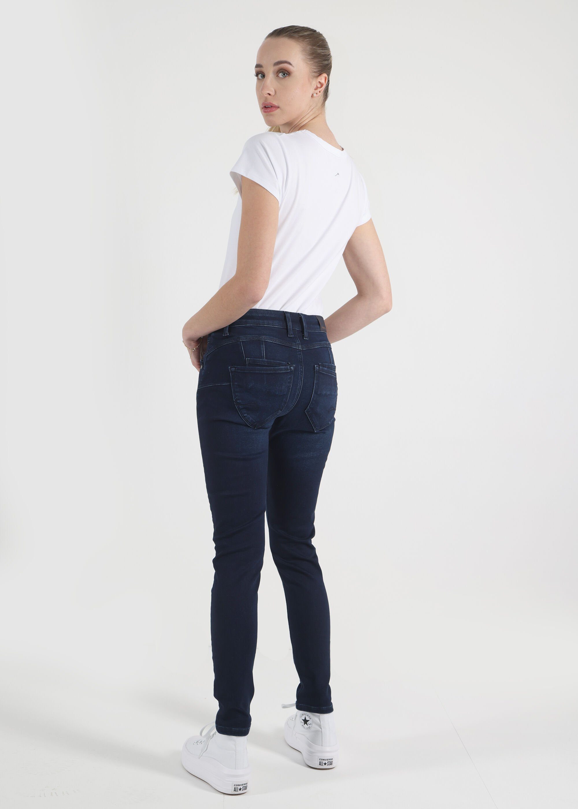 Miracle of Denim Skinny-fit-Jeans im Used Stretchy J Blue Look 3678 Ellen