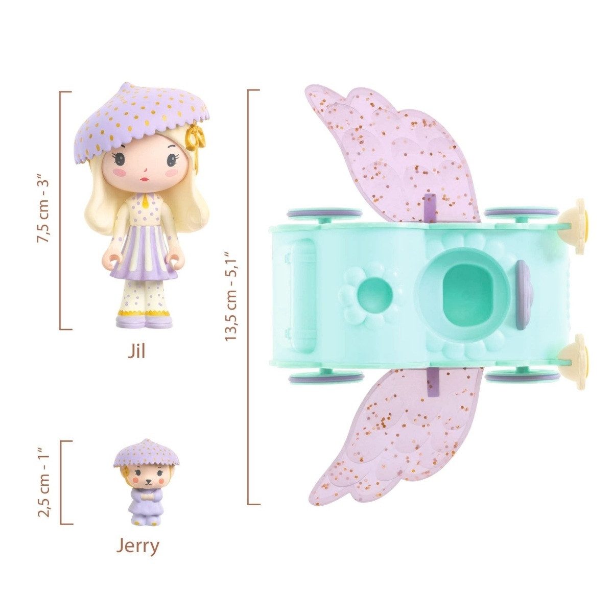 DJECO Spiel Tinyly: Jil Tinycar Spielset für Kinder, Tinyly: Jil Tinycar, Spielset