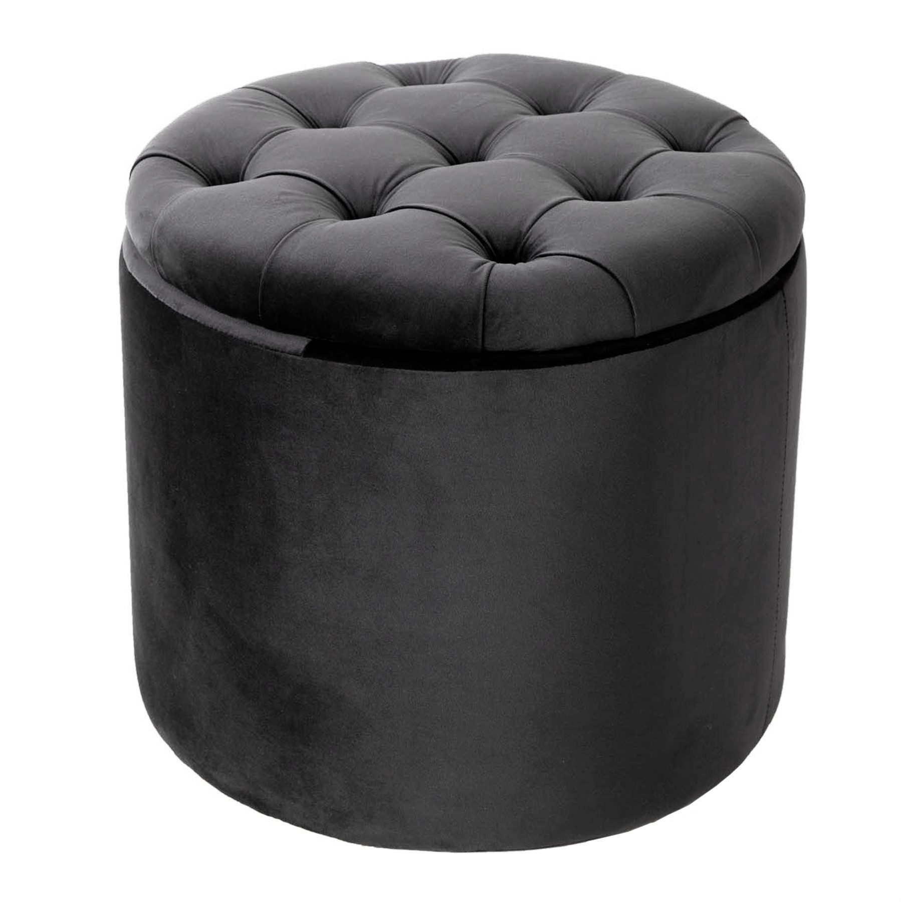 riess-ambiente Sitzhocker MODERN BAROCK 50cm grau · Aufbewahrungskorb mit S günstig online kaufen