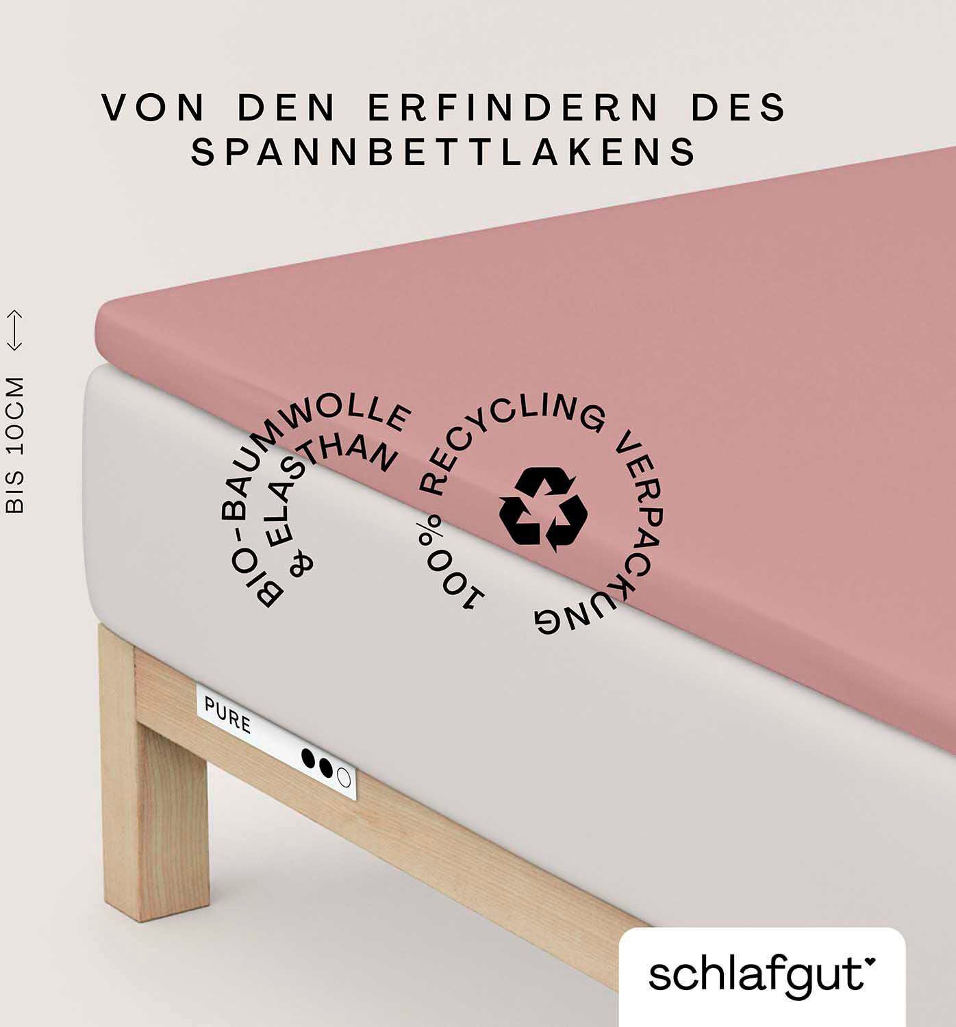 Schlafgut Spannbettlaken PURE TOPPER in Gr. 90x200, 140x200 oder 180x200 cm günstig online kaufen