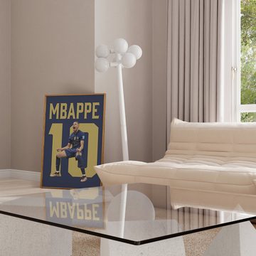 JUSTGOODMOOD Poster Premium ® Kylian Mbappe 10 Jubel Frankreich · Fußball · ohne Rahmen