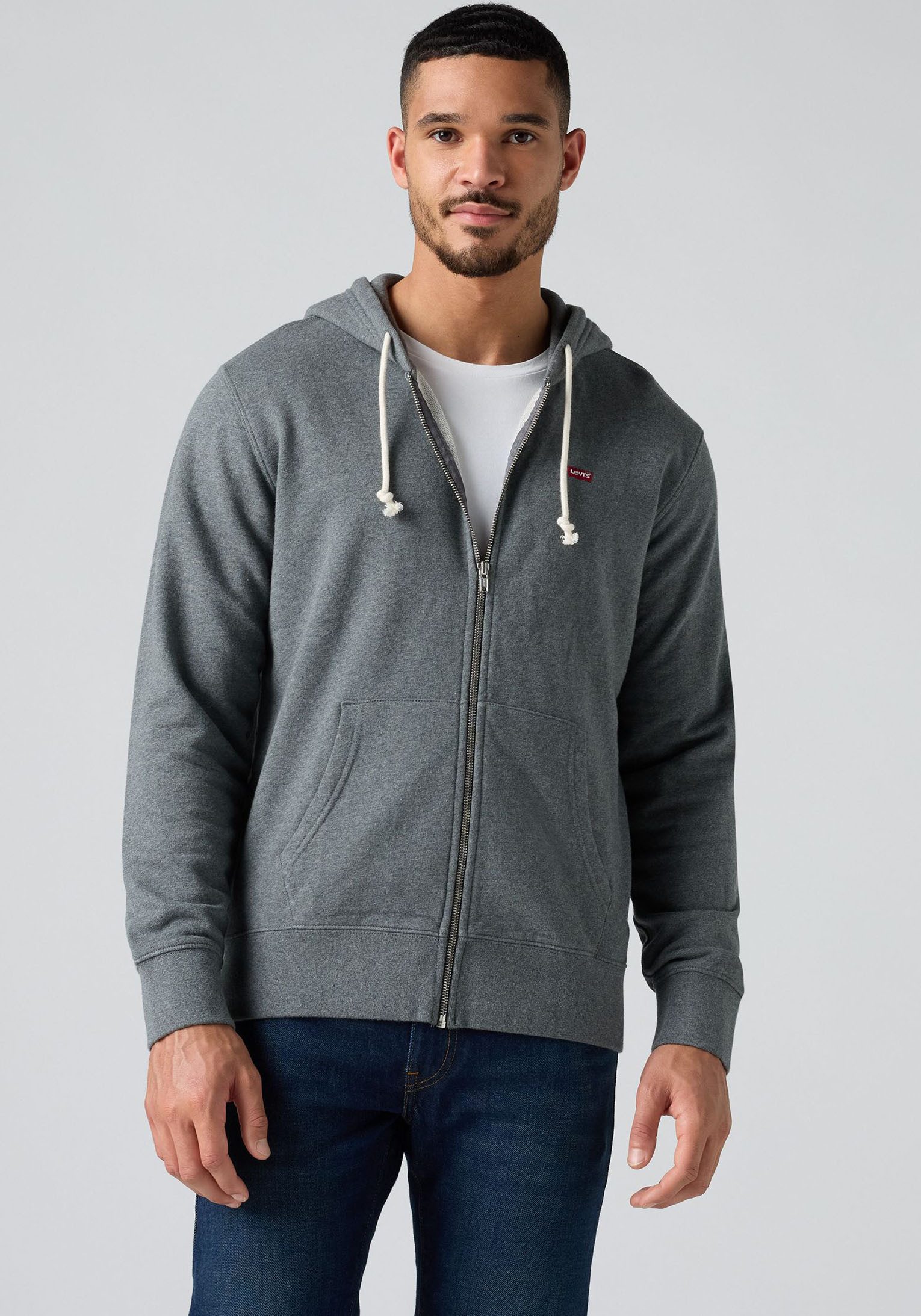 Levi's® Kapuzensweatjacke NEW ORIGINAL ZIP UP mit Logo-Stickerei und Kängurutasche