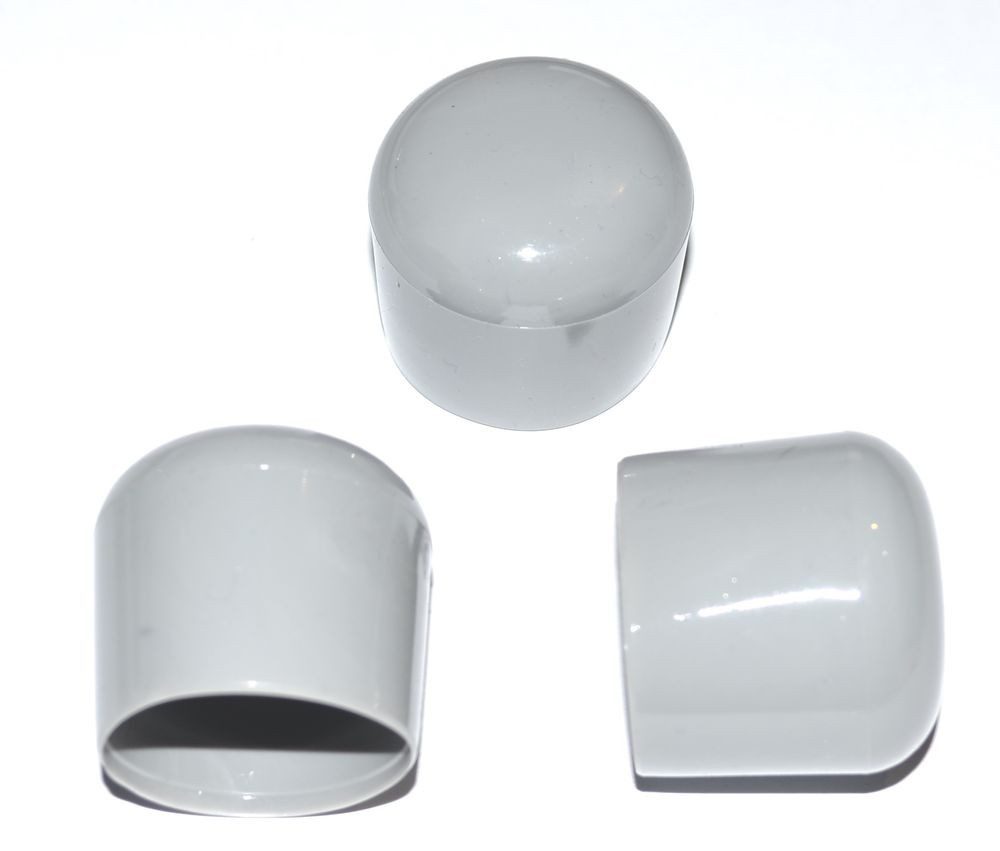 Walter Bethke GmbH & Co. KG Anhänger 100 Stück - Abschlußkappe für Rundrohr / Stäbe Ø 25 bis 26 mm -- GRAU