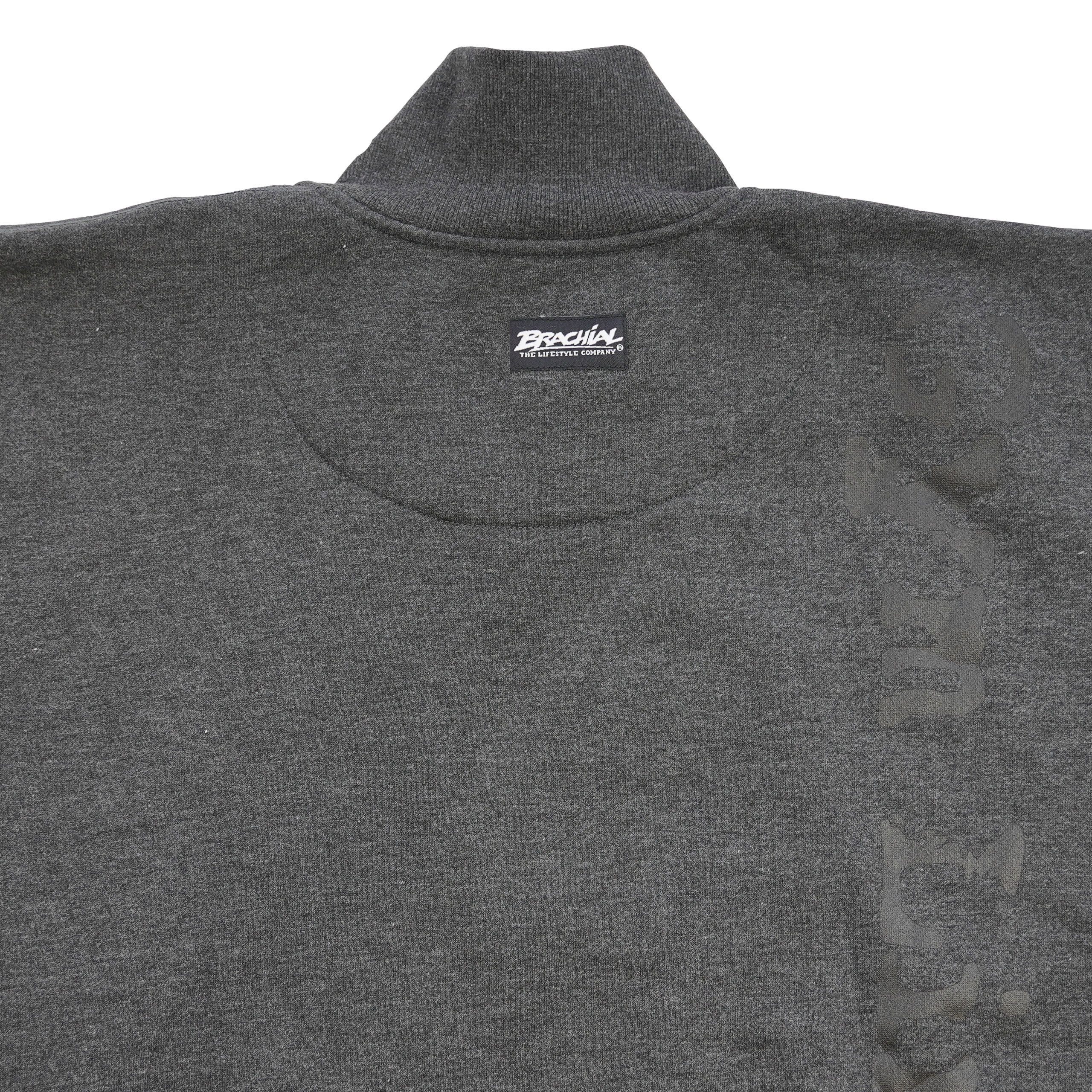 BRACHIAL THE LIFESTYLE COMPANY Trainingsjacke Brachial Zip-Sweater "Gym" dunkelgrau melounge/schwarz