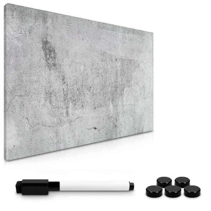 Navaris Magnettafel Magnetpinnwand Memoboard - 60x40cm - abwaschbar - Sichtbeton Design, (1-tlg)