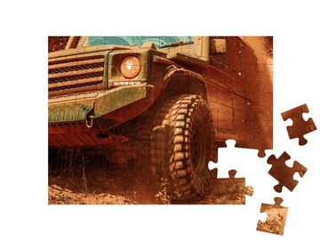 puzzleYOU Puzzle Offroad-Truck im Schlamm, 48 Puzzleteile, puzzleYOU-Kollektionen Autos