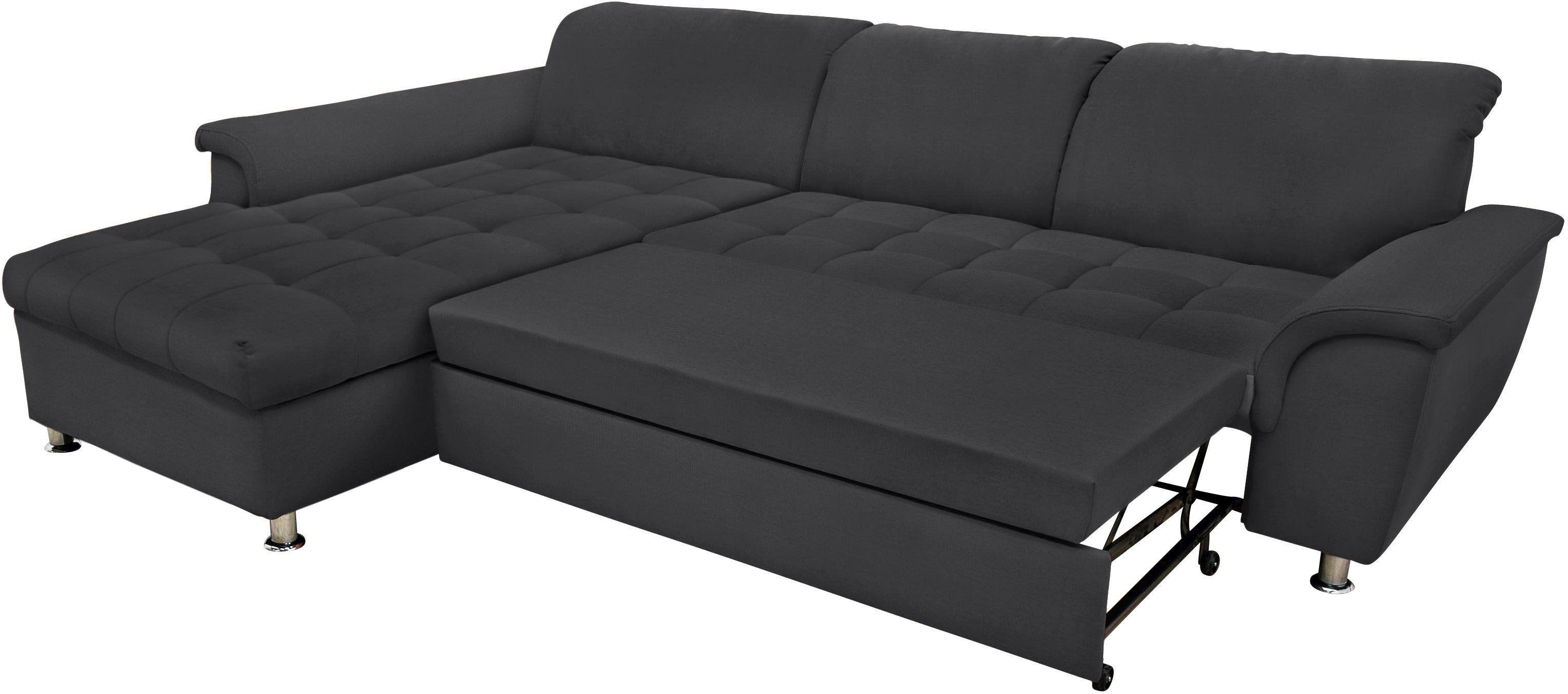 DOMO collection Ecksofa FRANZI 278x170x81 cm, Steppung im Sitzbereich, L-Form, wahlweise mit Bettfunktion, Bettkasten und Kopfteilverstellung – Bild 4 von 5
