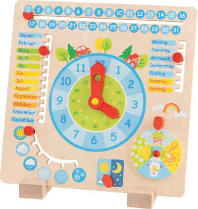goki Lernspielzeug Jahresuhr, im kindgerechten Design mit farblichen Hervorhebungen