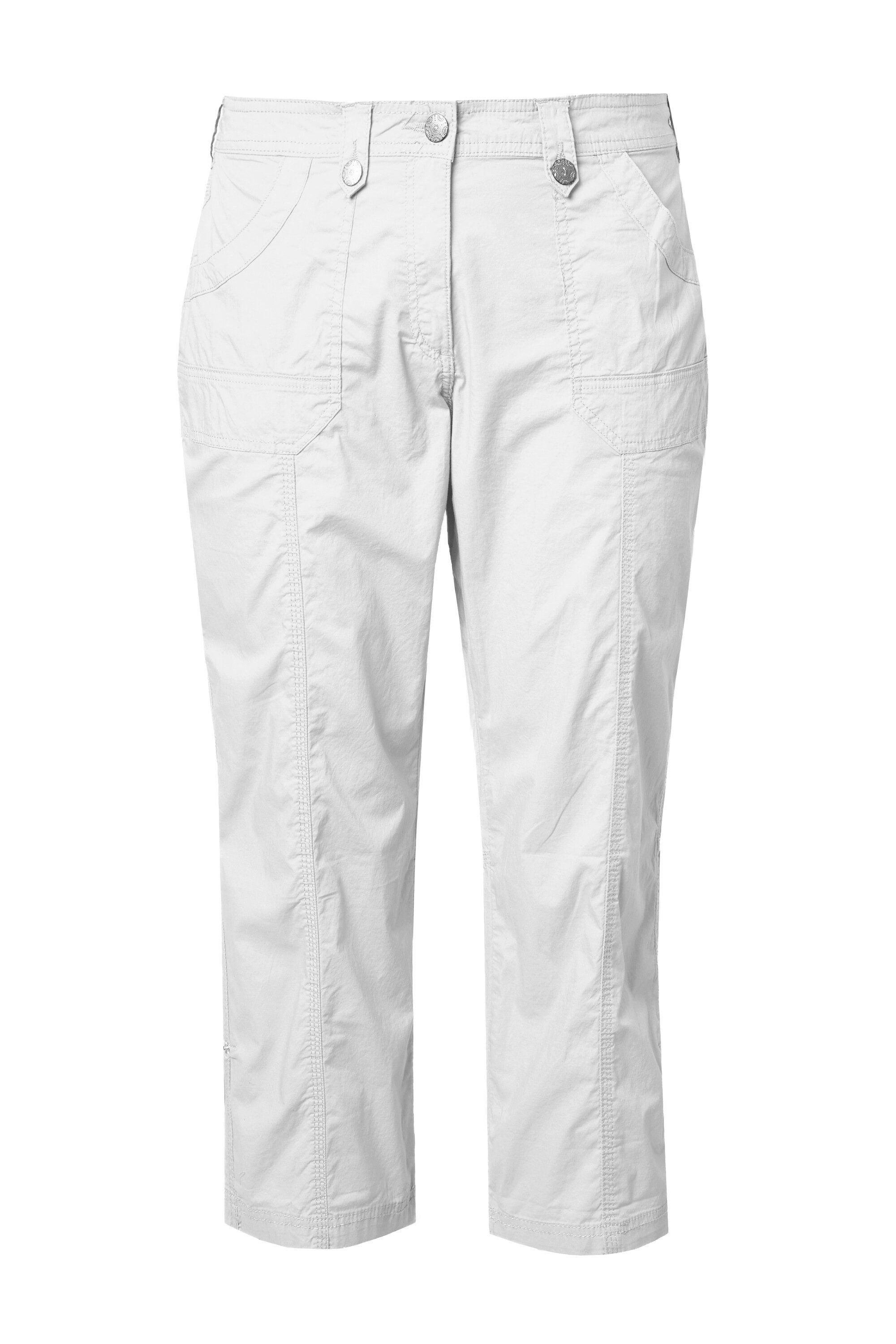 Ulla Popken Funktionshose 7/8-Cargohose Krempelriegel Komfortbund günstig online kaufen