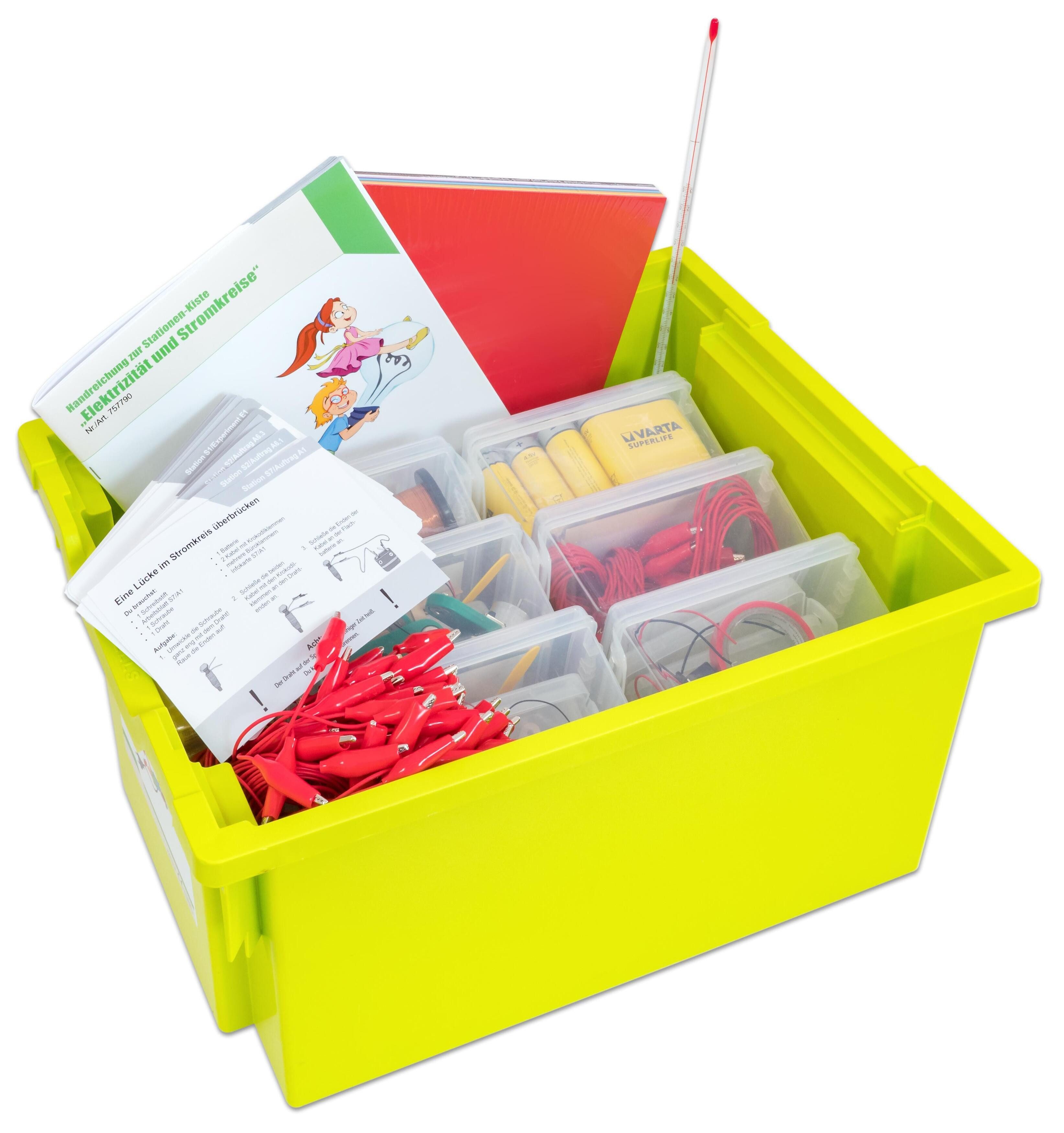 Betzold Experimentierkasten Stationenkiste „Elektrizität und Stromkreise“