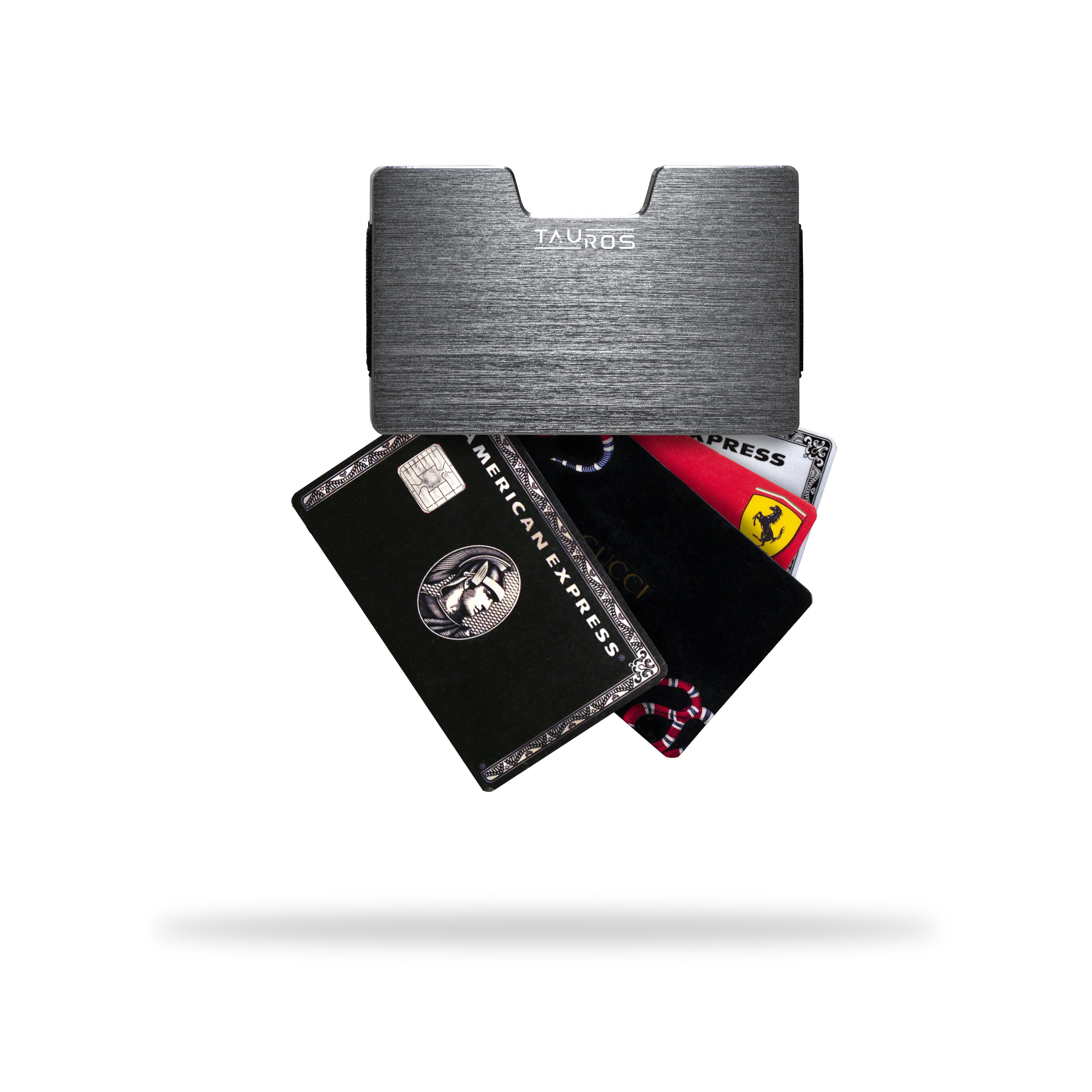 Palace Kreditkartenetui Frauen Kartenetui Kreditkartenhalter, Grau Mini Geldbörse Portemonnaie, Männer TAUROS (Aluminium), Geldbeutel,