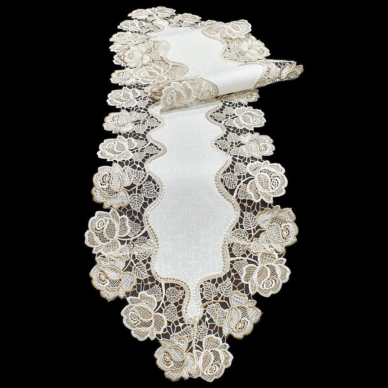 Stoffschmiede Tischläufer / Spitze / 28x160cm günstig online kaufen