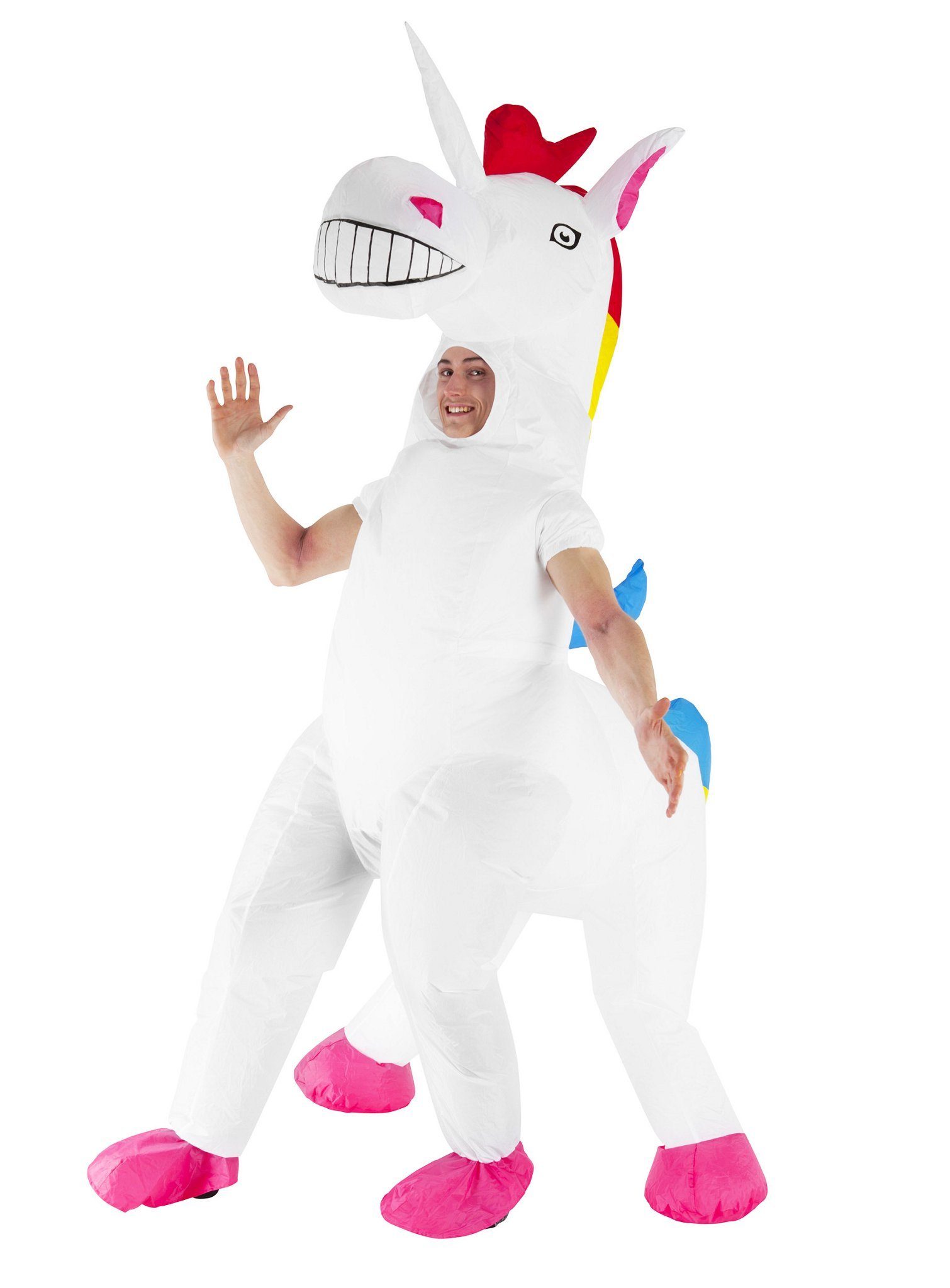 Morphsuits Kostüm Riesen Einhorn, Einzigartiges Einhornkostüm mit integriertem Gebläse