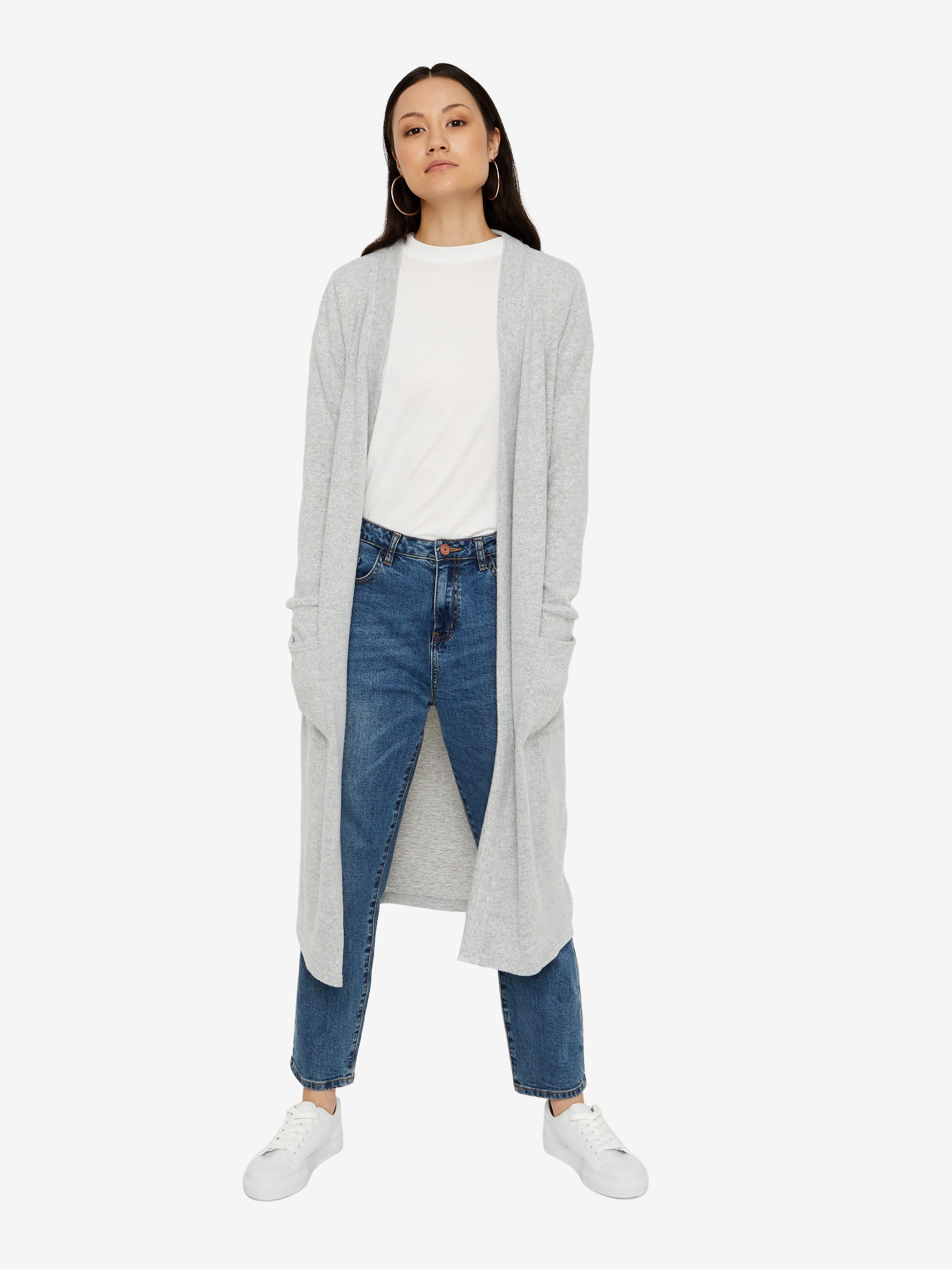 Noisy may Strickjacke NMCITY L/S LONG CARDIGAN NOOS Kunstfaser