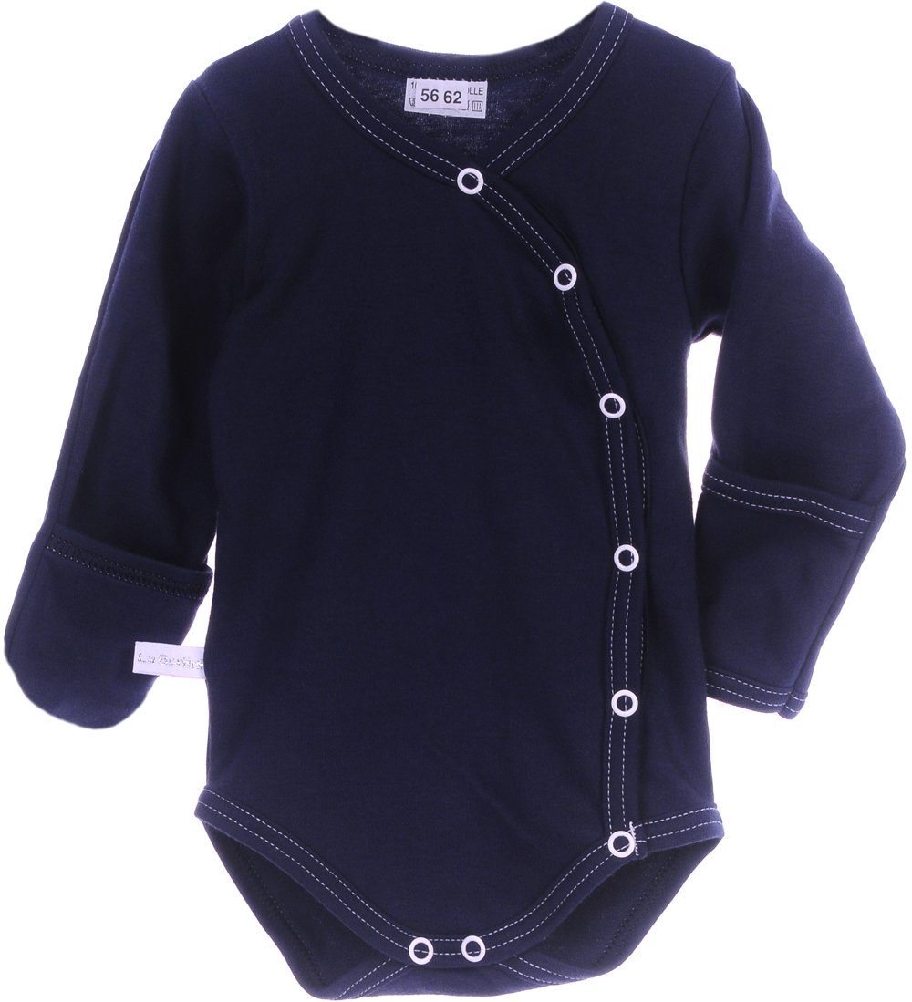 La Bortini Body & Hose Wickelbody mit Kratzschutz und Hose Set Baby Anzug in Blau mit Autos aus Baumwolle, gemustert, in Blau 44 50 56 62 68