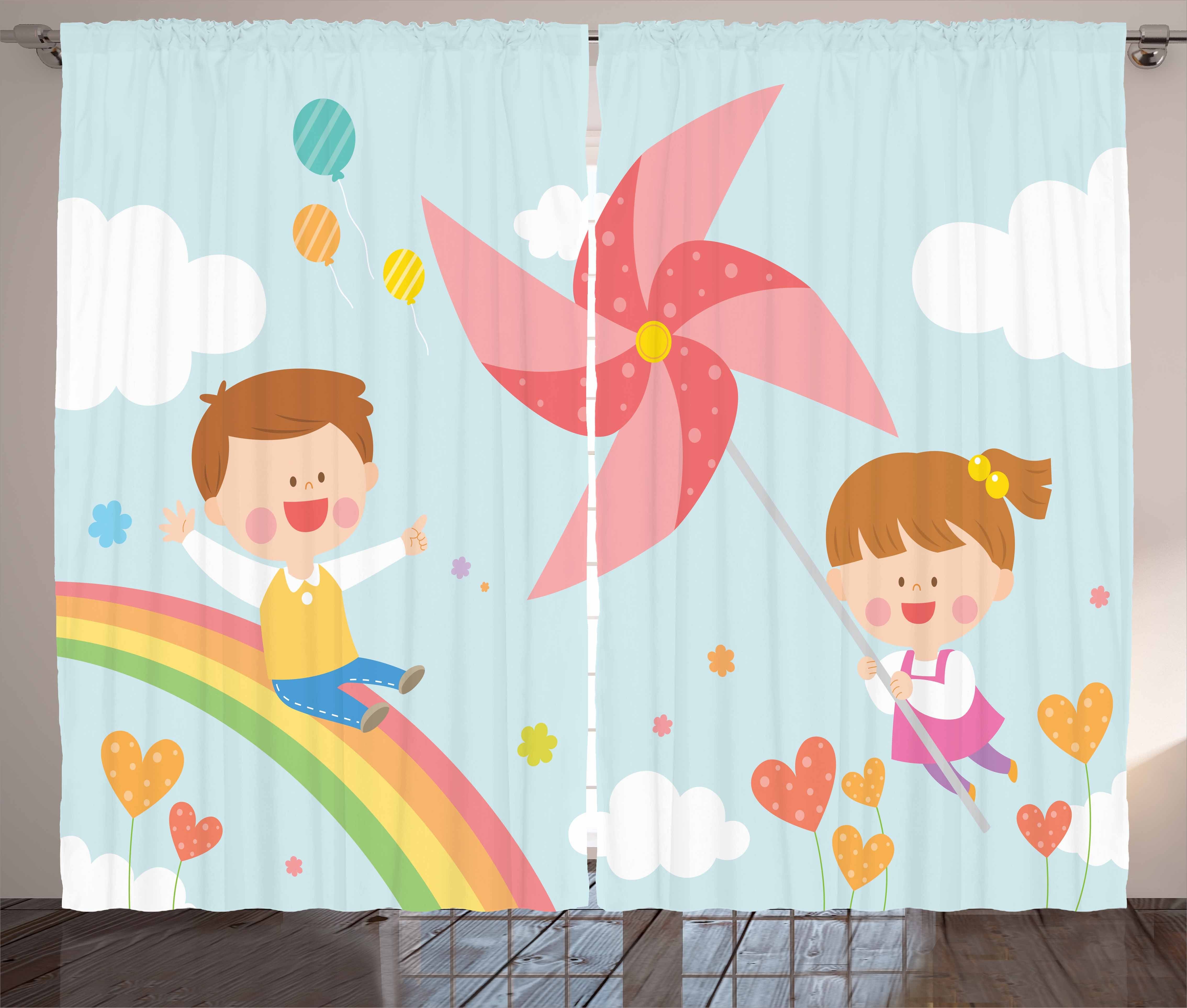 Kräuselband Gardine Vorhang Haken, Abakuhaus, Schlaufen mit und Regenbogen Schlafzimmer die Kinder, auf Pinwheel
