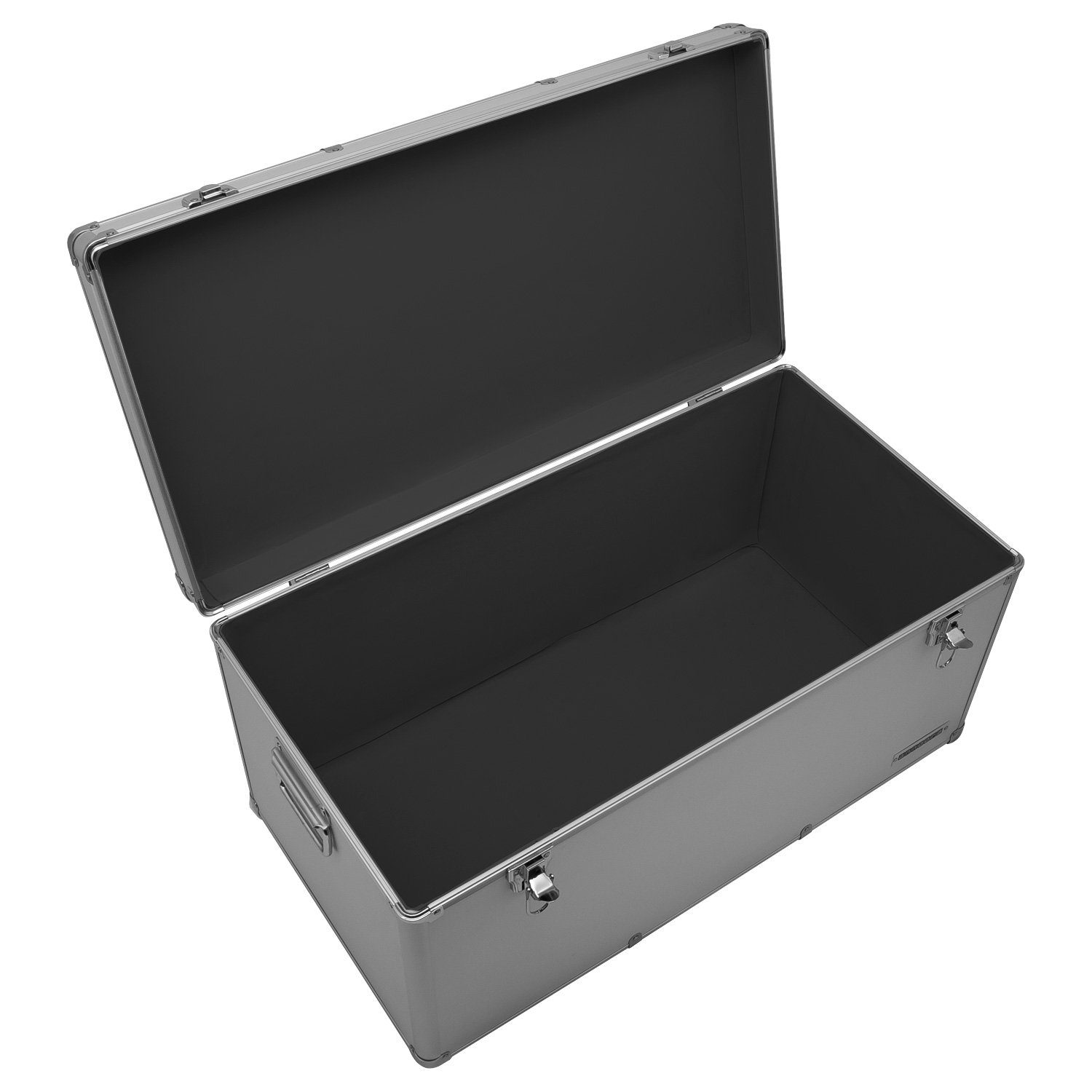 anndora Aufbewahrungsbox Alu Rahmenkoffer Transportbox (silber), stabiler Metallrahmen - mit Moosgummi ausgekleidet