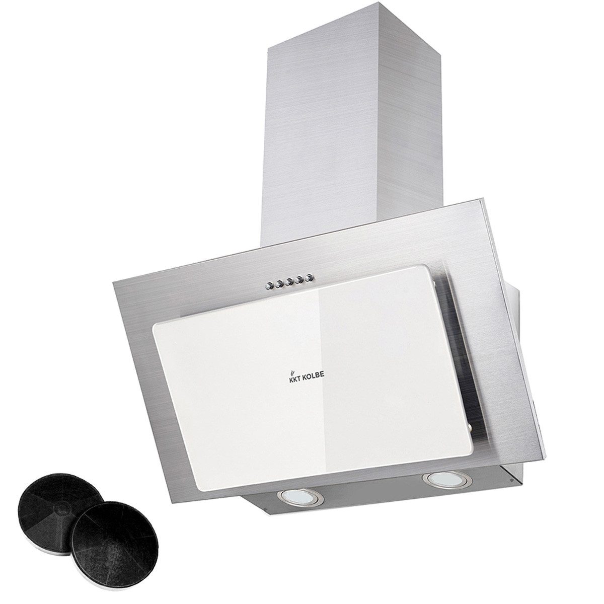 KKT KOLBE Wandhaube Kopffreie Dunstabzugshaube 60 cm aus Edelstahl BASE604ED Kopffreie Dunstabzugshaube 60 cm aus Edelstahl BASE604ED, Abzugshaube / Abluft / 60cm / Umluft / Weiß / Edelstahl / Glas / LED
