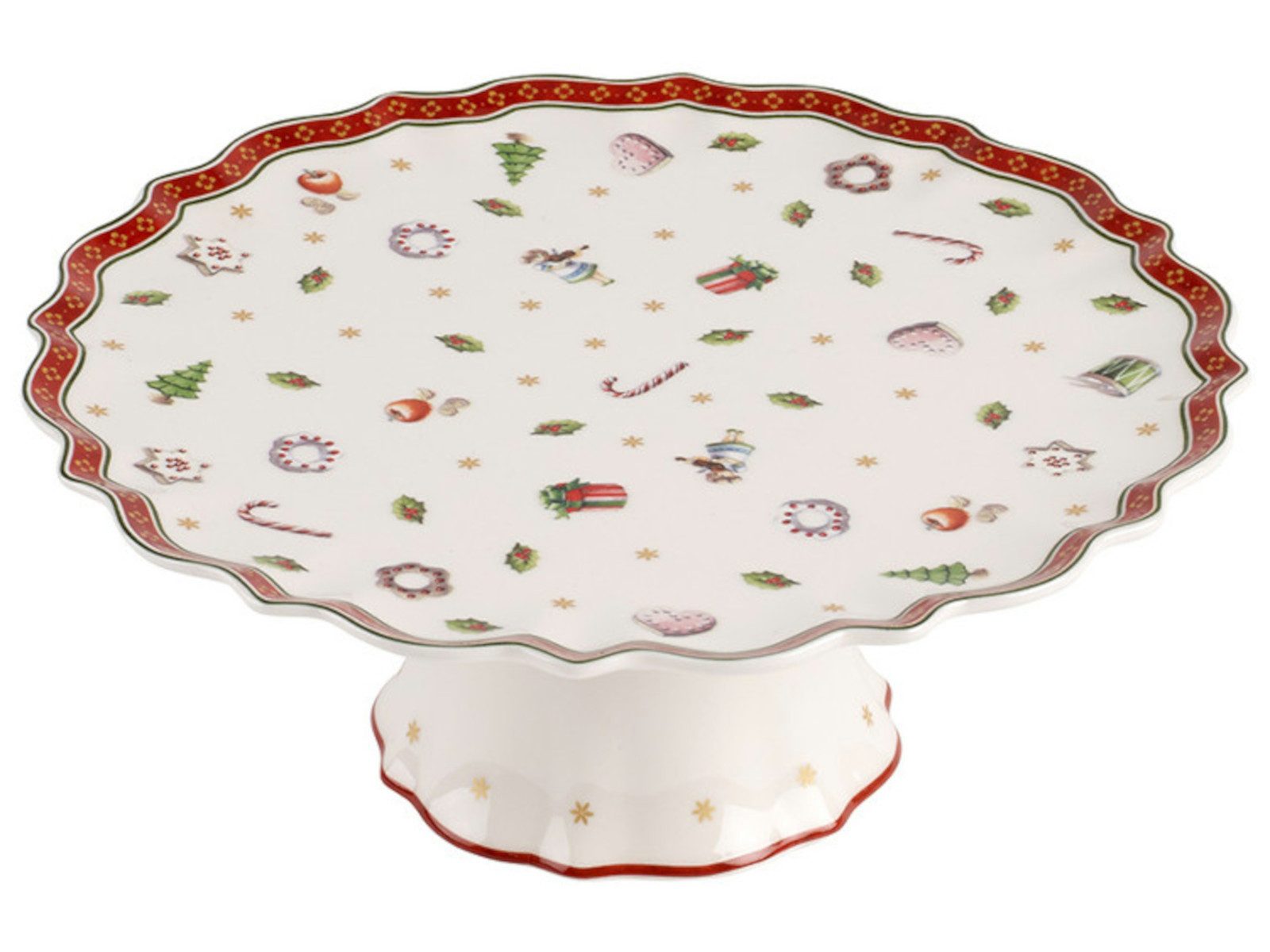 Villeroy & Boch Servierplatte Toy s Delight Kuchenplatte auf Fuss klein, Premium Porcelain, (Platten)