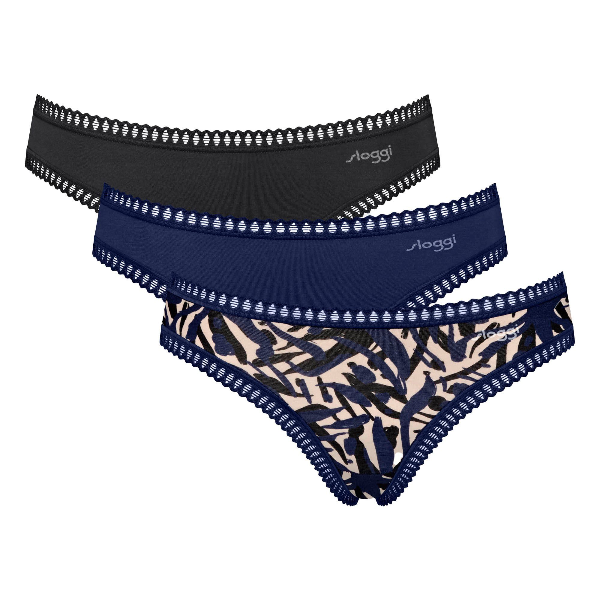 Slip Damen Slip 3er Pack Baumwolle GO Crush Mini C3P