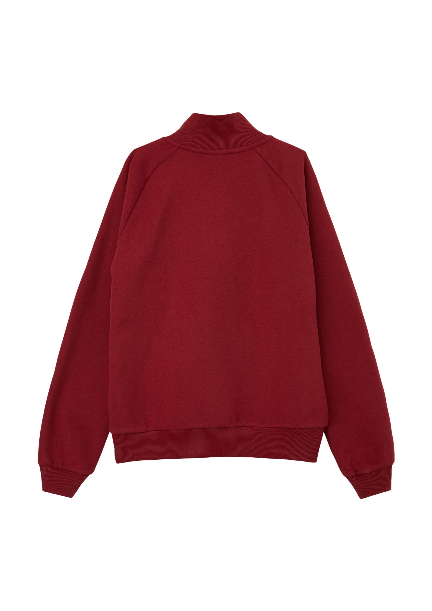s.Oliver Sweatshirt Sweatshirt mit rubinrot Känguru-Tasche