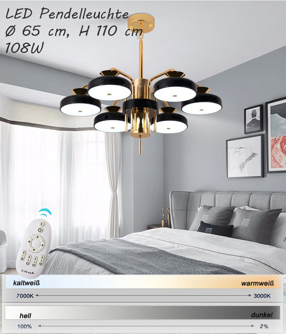 Eurohandisplay LED Deckenleuchte LED Deckenleuchte E14 Leuchtmittel inkl Lichtfarbe warmweiß kaltweiß, LED wechselbar, Warm bis Kaltweiß, Lichtfarbe einstellbar mit Lichtschalter