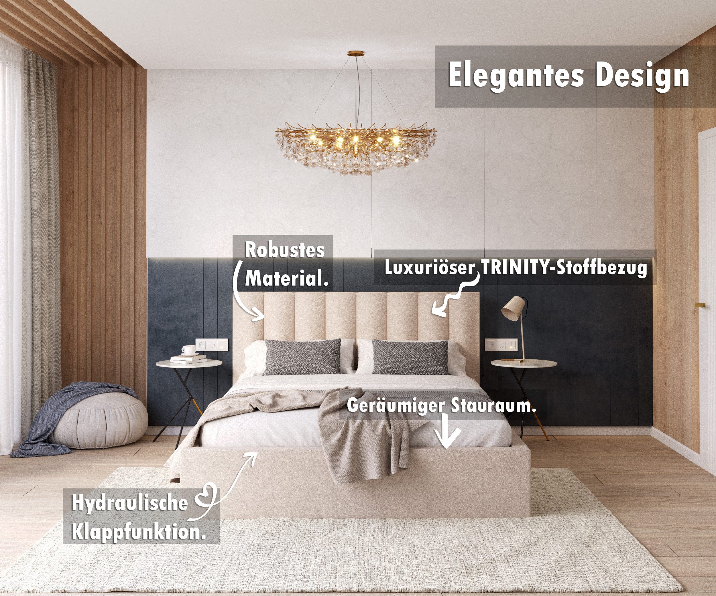 thematys Polsterbett Stauraumbett aus Velours Bett 120x200, 140x200, 160x20 günstig online kaufen