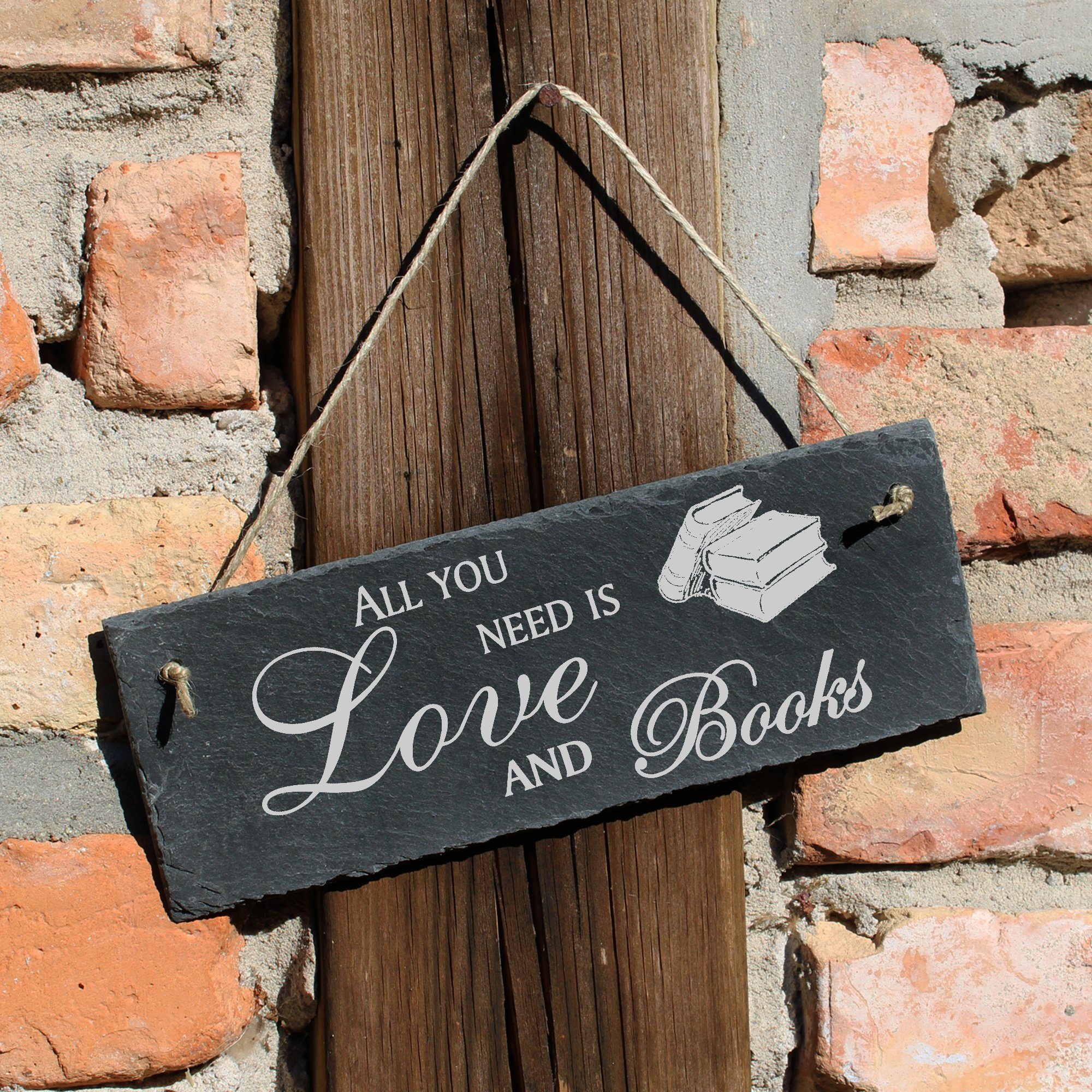 is Love and Dekolando Books All 22x8cm Bücher need you Hängedekoration