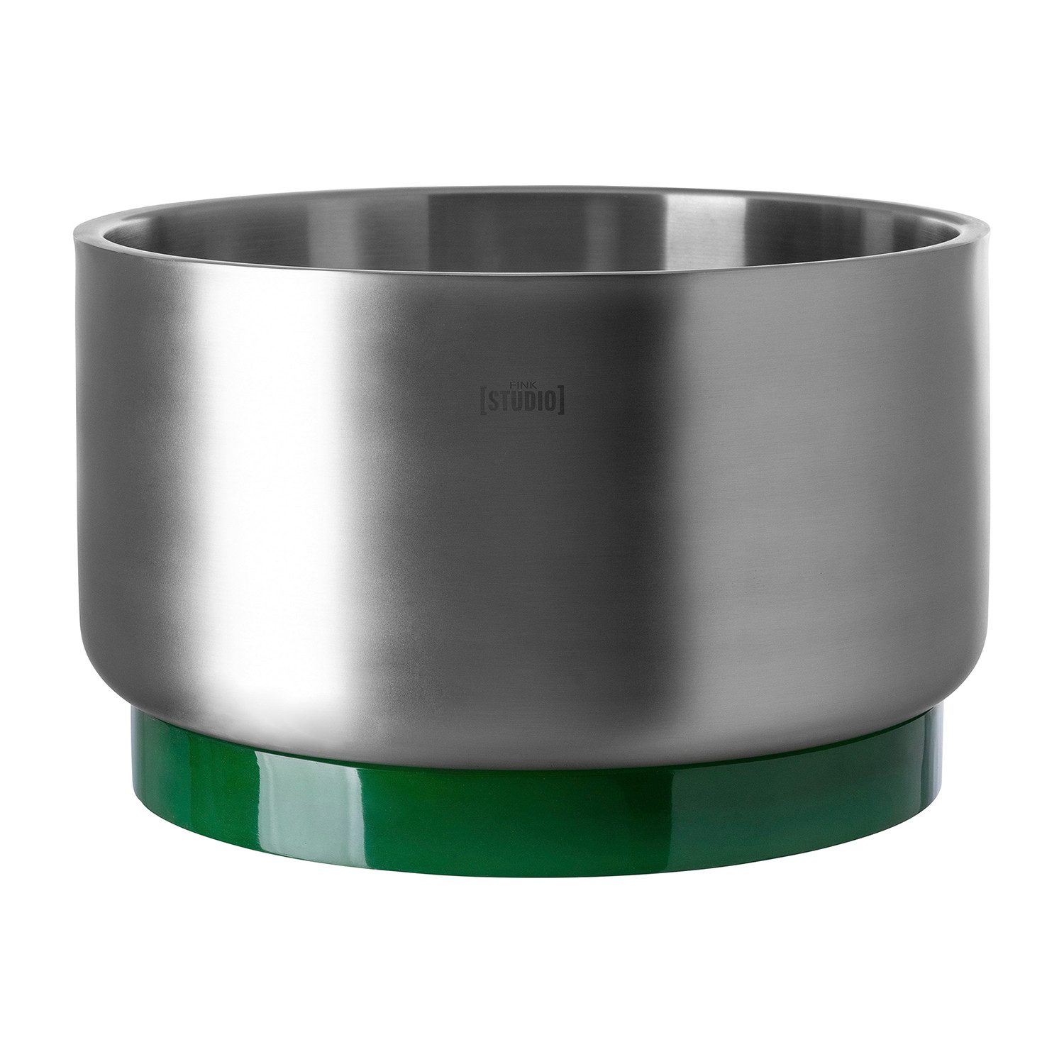 Fink Studio Eiseimer ICE LOVE Punchbowl - grau-grün - Edelstahl, Resin - H. 16cm x Ø 32cm, Weinkühler Sektkühler - Охладители для бутылок Kühler für edle Tropfen