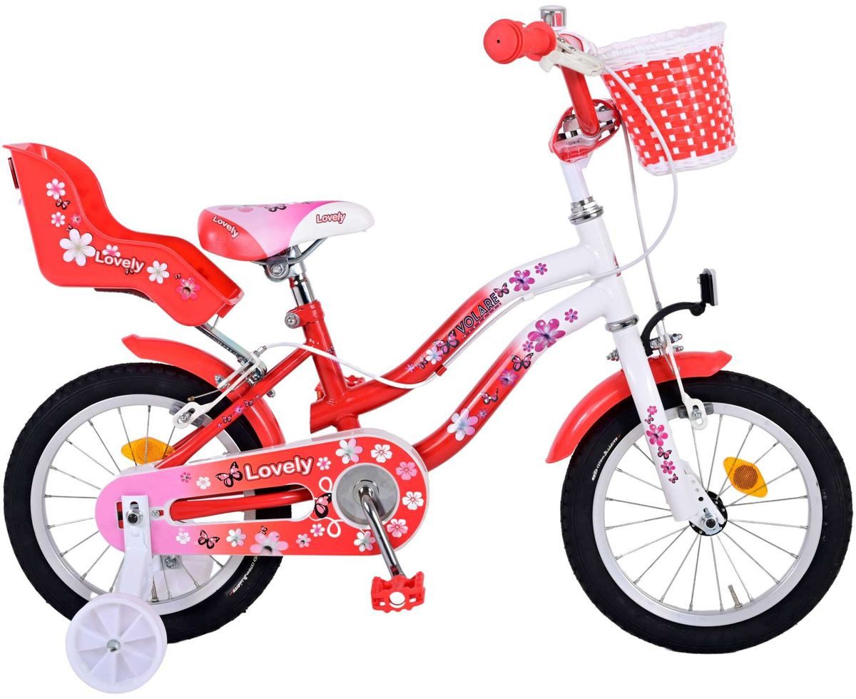 Kinderfahrrad 14 Zoll Kinder Mädchen Fahrrad Kinderfahrrad Rad Bike LOVELY ROT 1493
