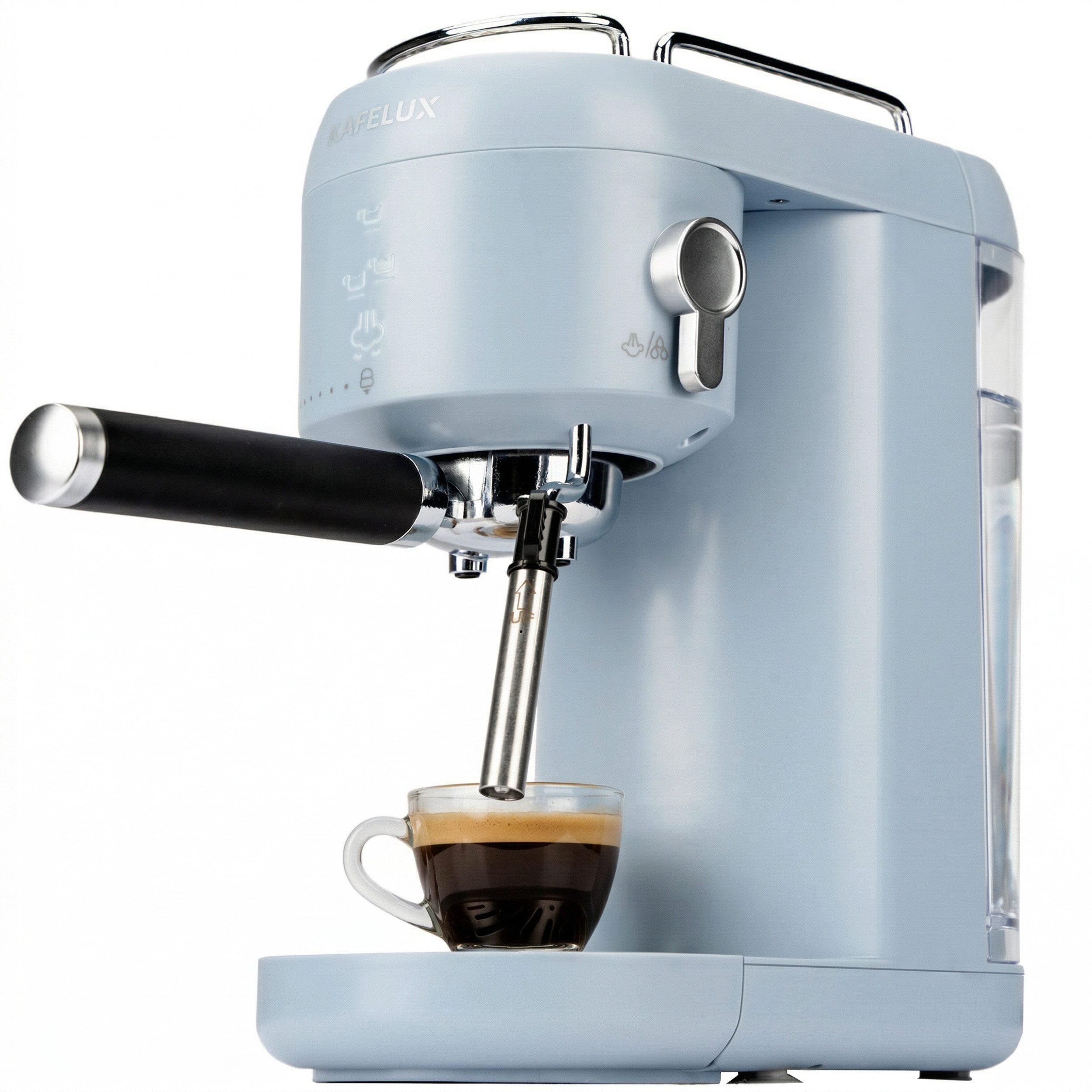 Vankel Espressomaschine, Siebträger, 1400W Thermoblock, 1L Wassertank, für Espresso & Cappuccino