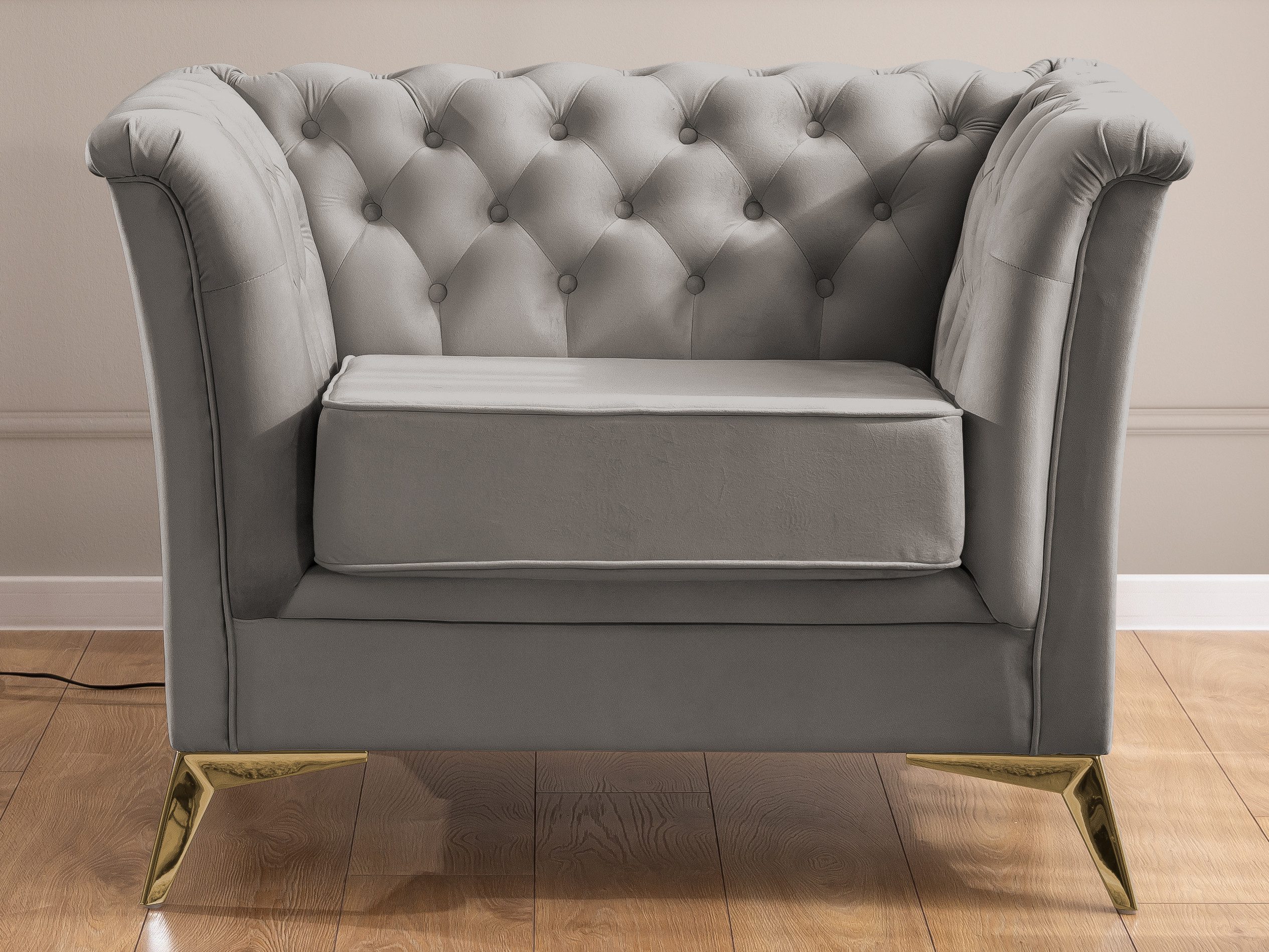 S-Style Möbel Chesterfield-Sessel Whitby aus Samt günstig online kaufen