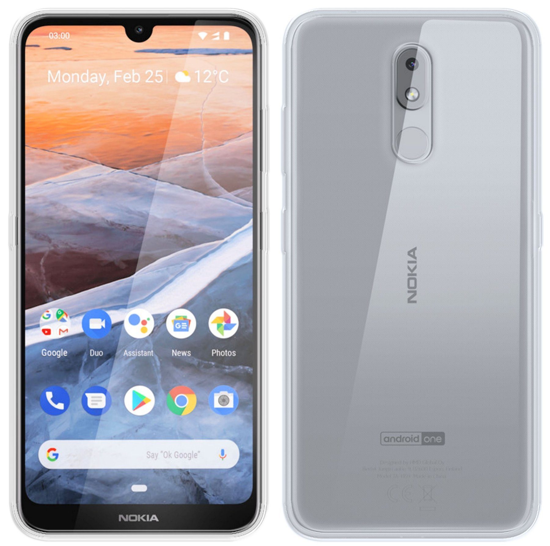 cofi1453 Handyhülle Silikon Hülle Basic für Nokia 3.2, Case Cover Schutzhülle Bumper