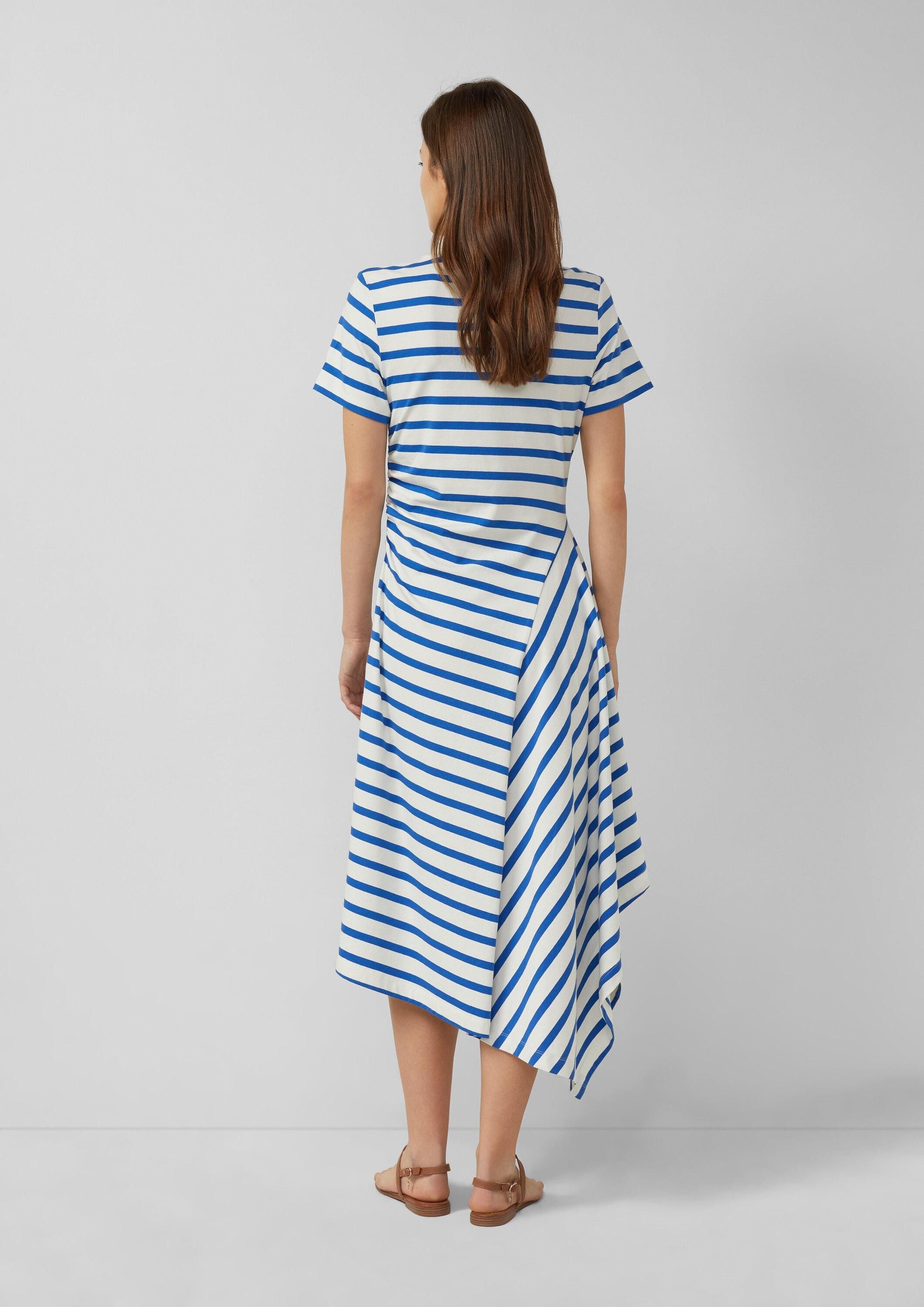 s.Oliver Midikleid Kleid Asymmetrisches Jerseykleid mit Raffung