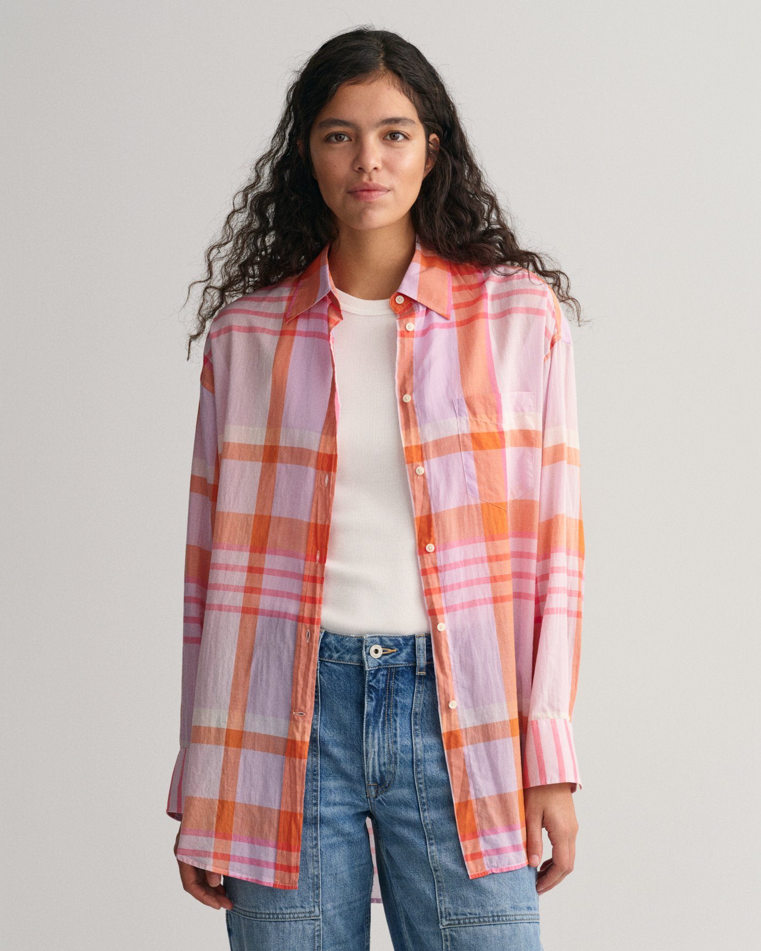 Gant Klassische Bluse Oversized Madras Bluse