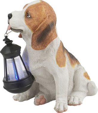 bmf-versand LED Solarleuchte Solarleuchte Garten 2er Set Hund Tier Deko Solarlampe Außen, Dekolampe, mit Schalter, LED fest integriert, Warmweiß, Gartendekoration, Gartenbeleuchtung, Außenbeleuchtung, Dekoleuchte