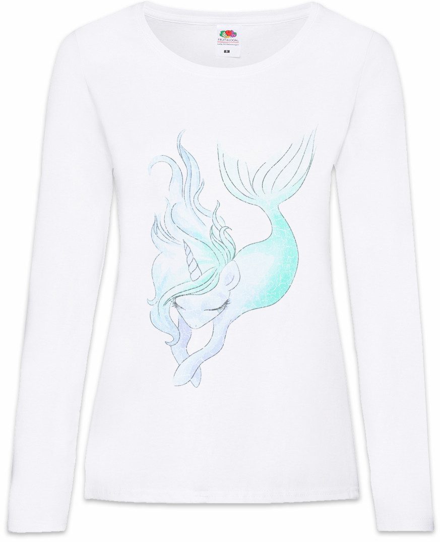 Langarmshirt Unimaid II Damen Langarmshirt Einhorn Unicorn Meerjungfrau Anime