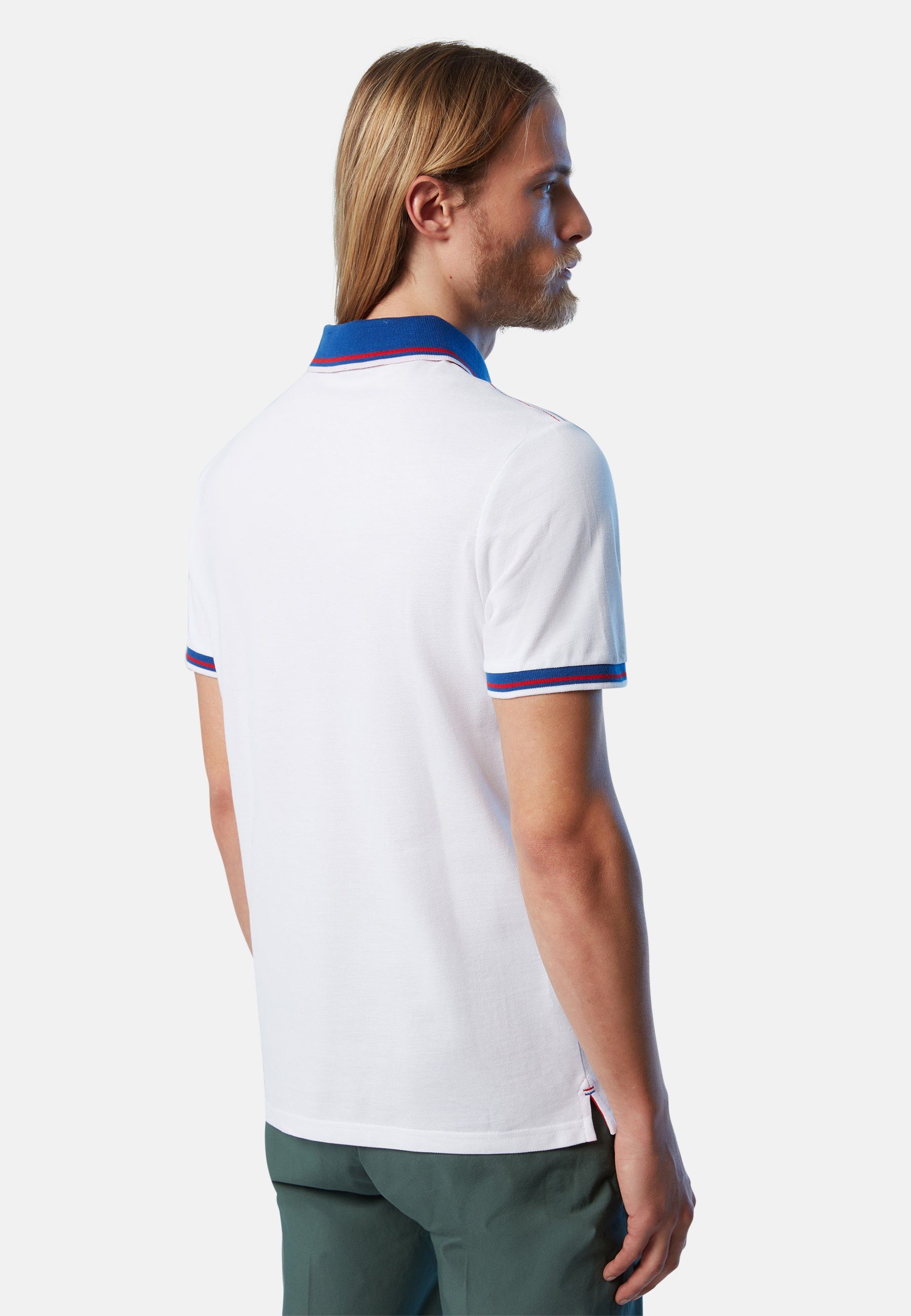North Sails Poloshirt klassischem weiss Bio-Baumwolle Design mit Poloshirt aus