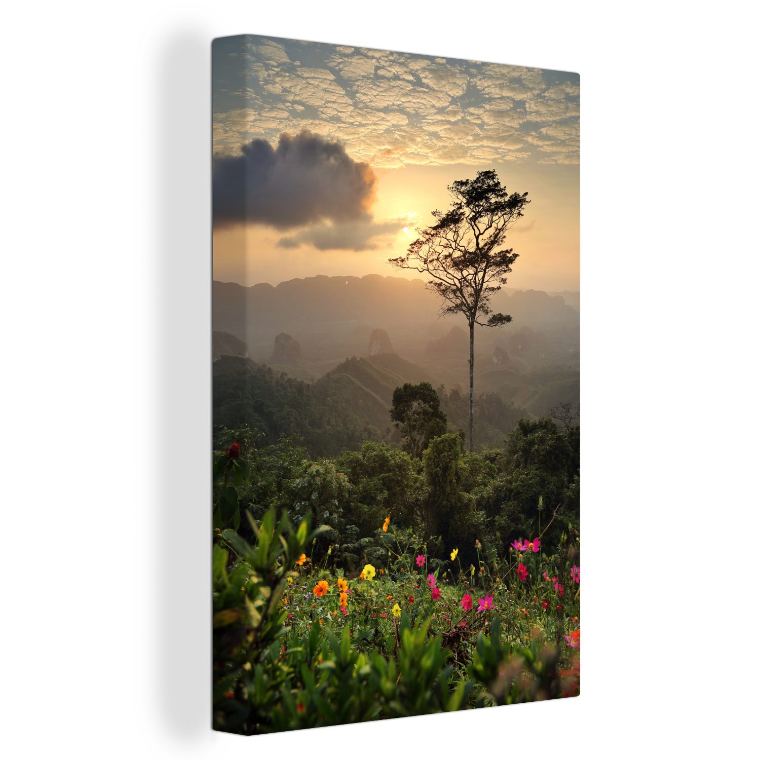 OneMillionCanvasses® Leinwandbild Ansichten, bespannt St), inkl. Gemälde, fertig 20x30 (1 Landschaft cm Zackenaufhänger, Blumen - - Leinwandbild