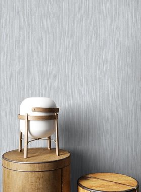 Newroom Vliestapete, Silber Tapete Glamour Glänzend - Unitapete Uni Modern Einfarbig Struktur für Wohnzimmer Schlafzimmer Küche