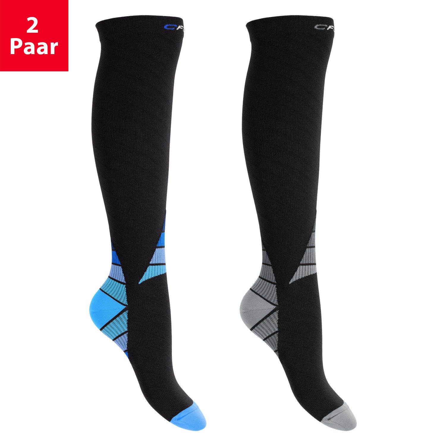 CFLEX Kompressionsstrümpfe Sport Strümpfe Damen/Herren (1/2 Paar) Kompressions Kniestrümpfe